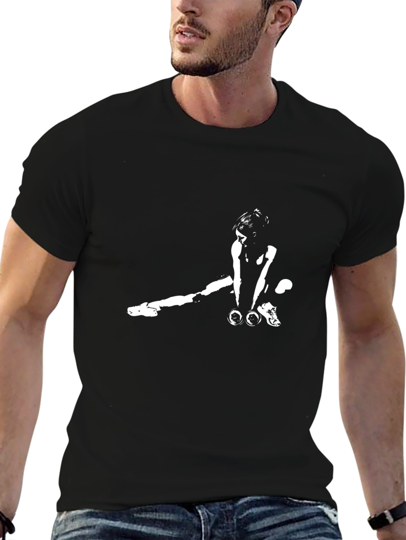 Workout Graphic Tee - Black