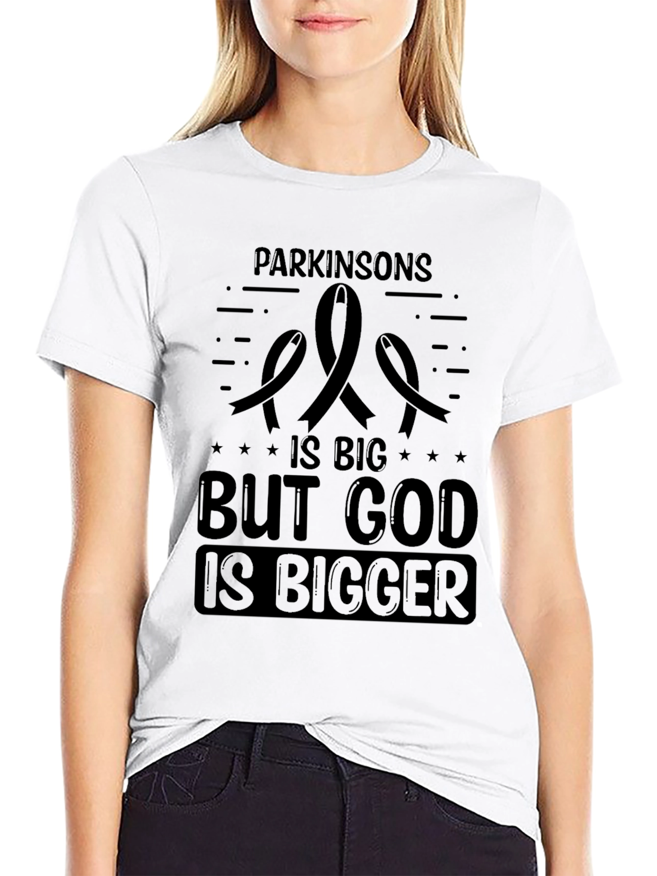 Parkinsons Awareness T-Shirt - God Is Bigger
