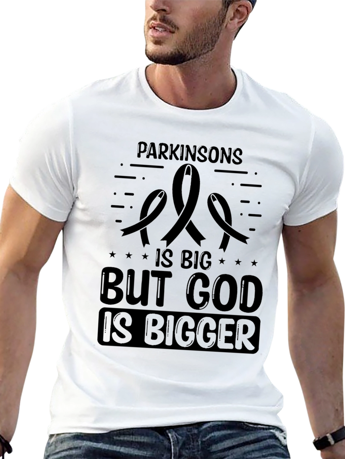 Parkinsons Awareness T-Shirt - God Is Bigger