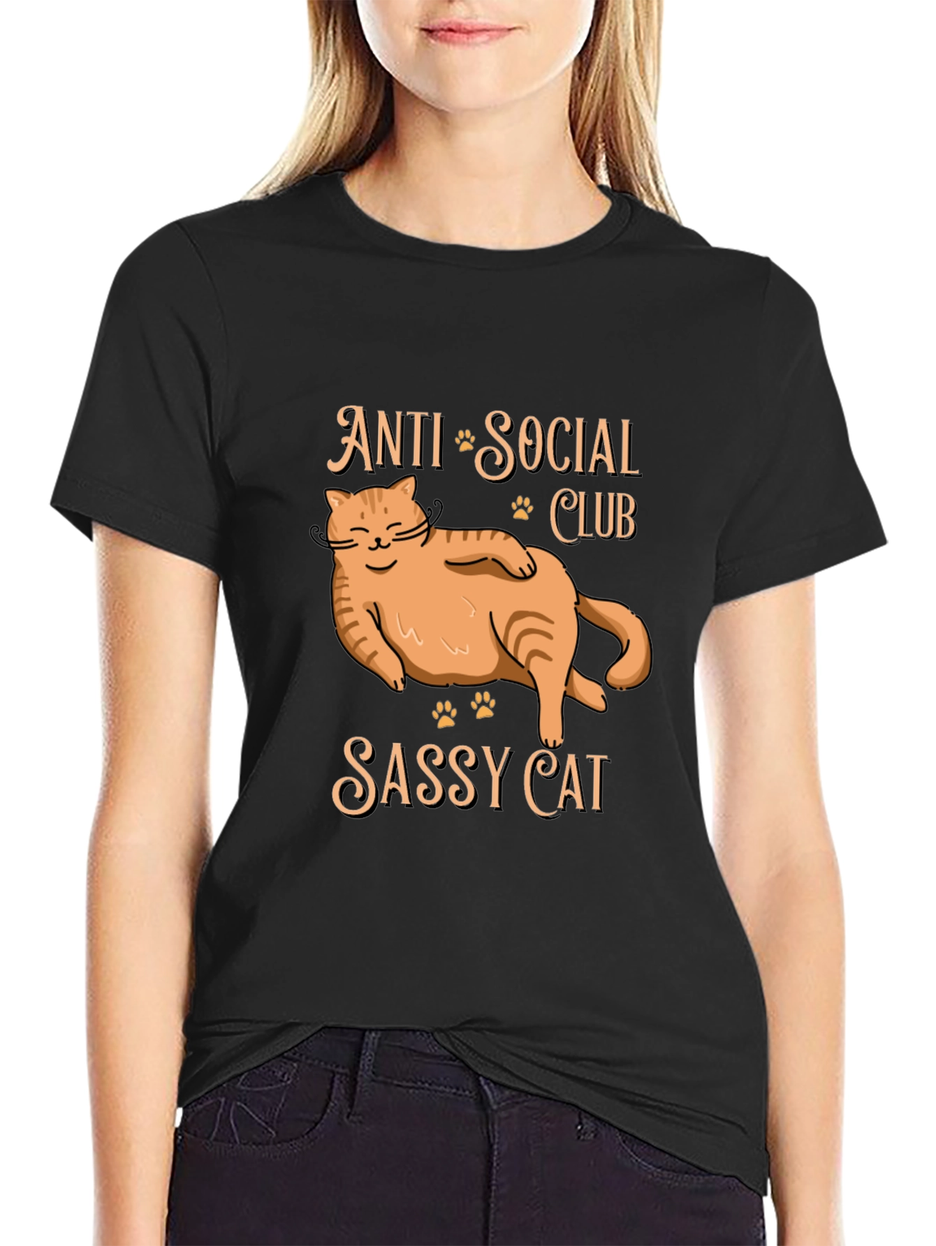 Anti Social Club Sassy Cat T-Shirt
