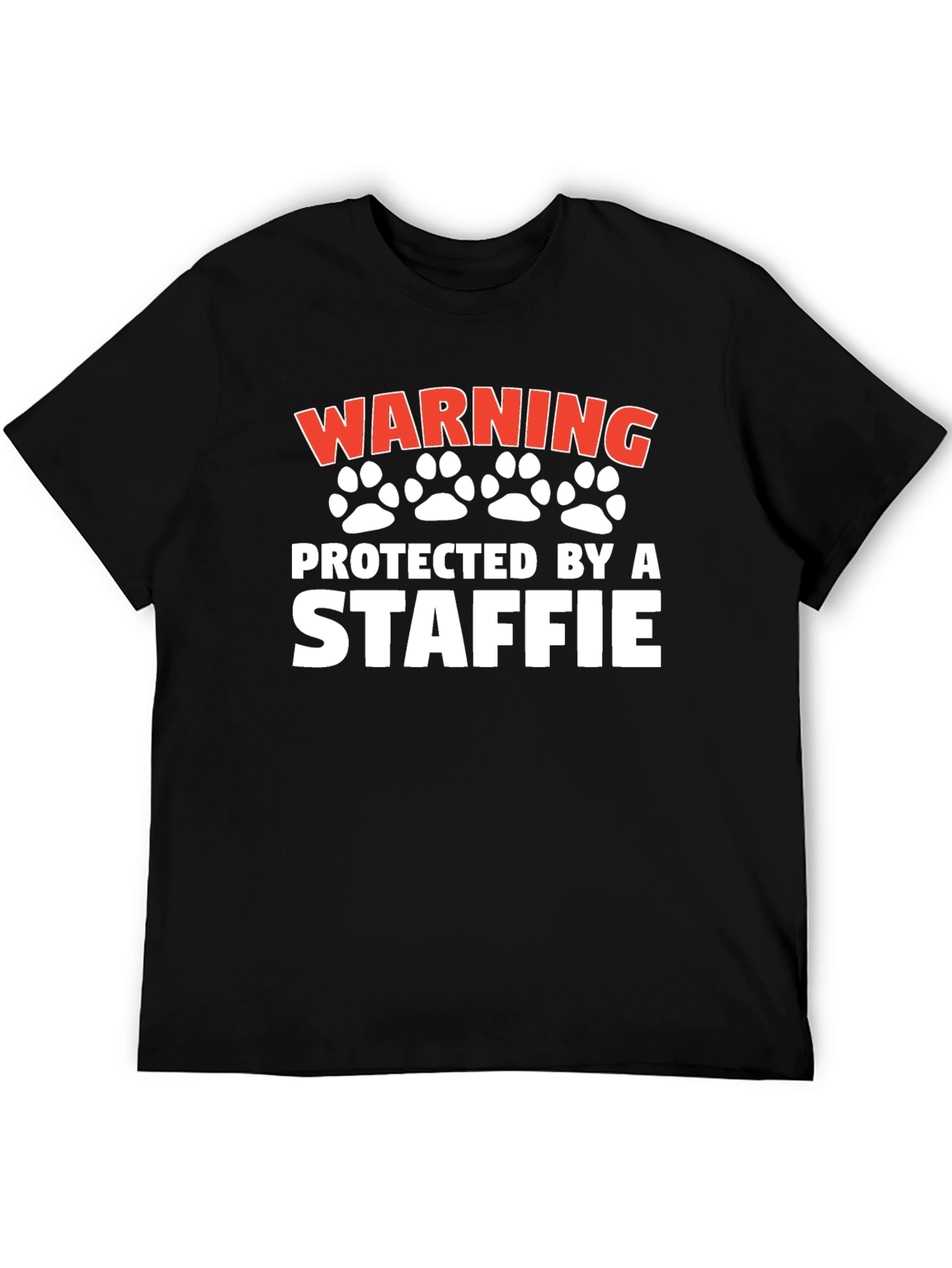Warning Protected by a Staffie T-Shirt