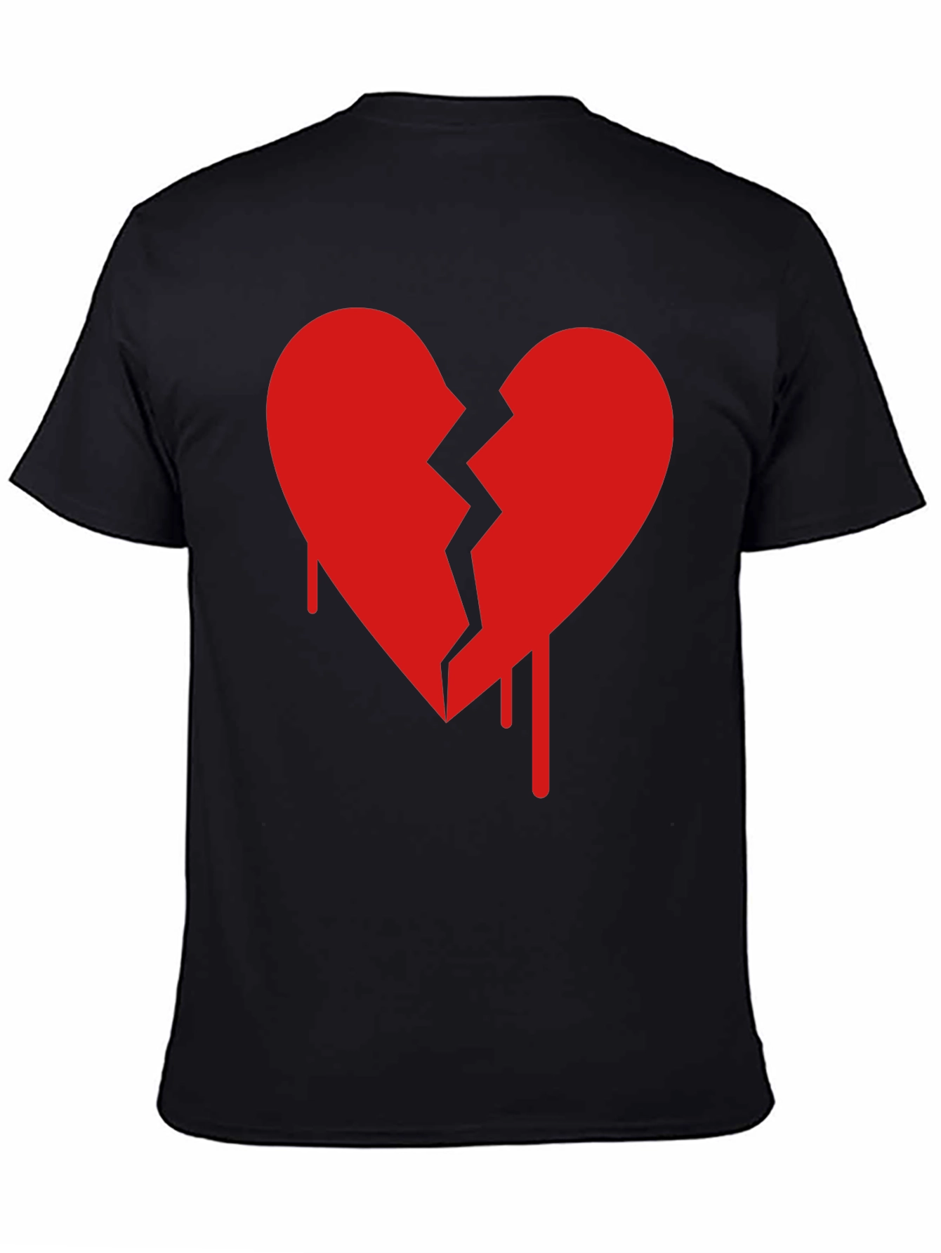 Broken Heart Graphic Tee - Mens Casual Shirt