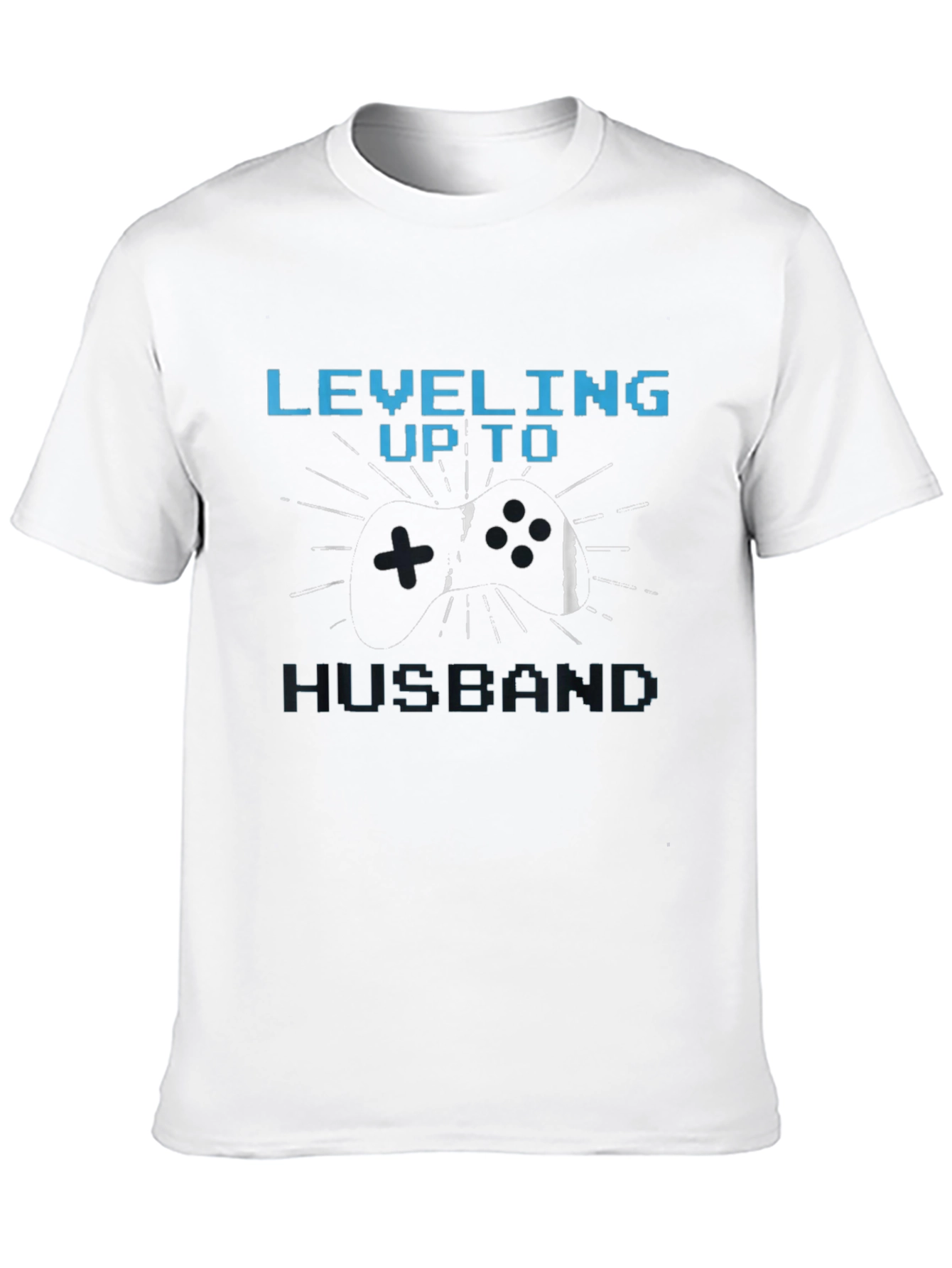 Leveling Up To Husband Gamer T-Shirt - Black