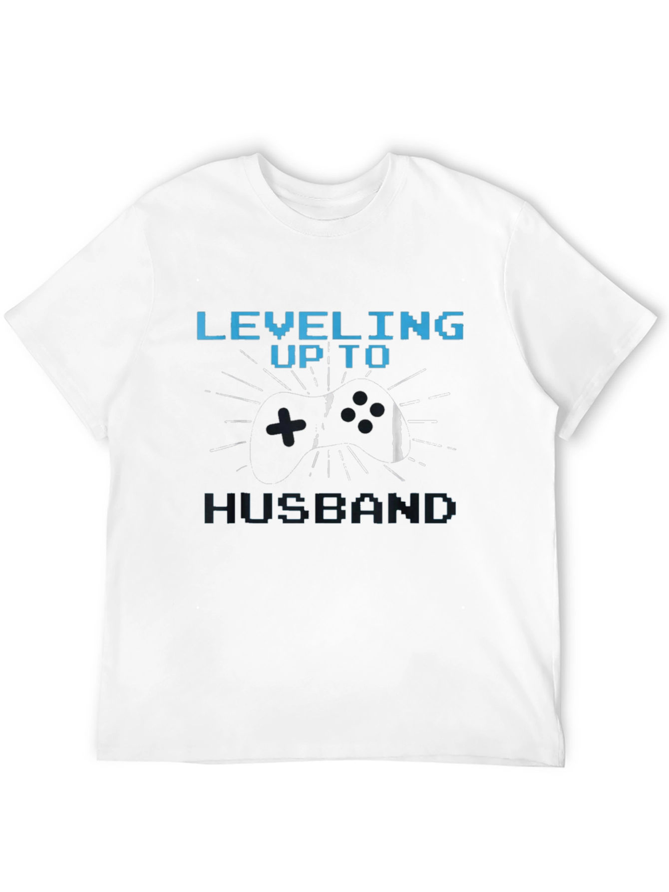 Leveling Up To Husband Gamer T-Shirt - Black