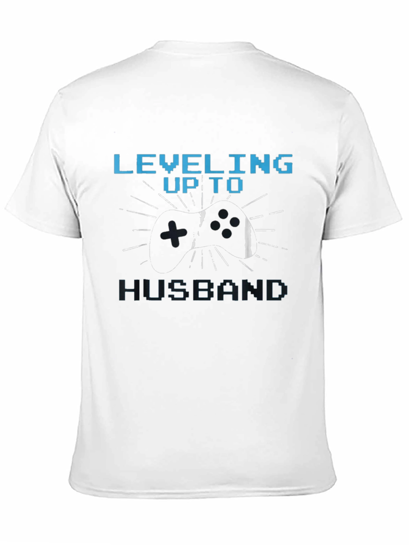 Leveling Up To Husband Gamer T-Shirt - Black