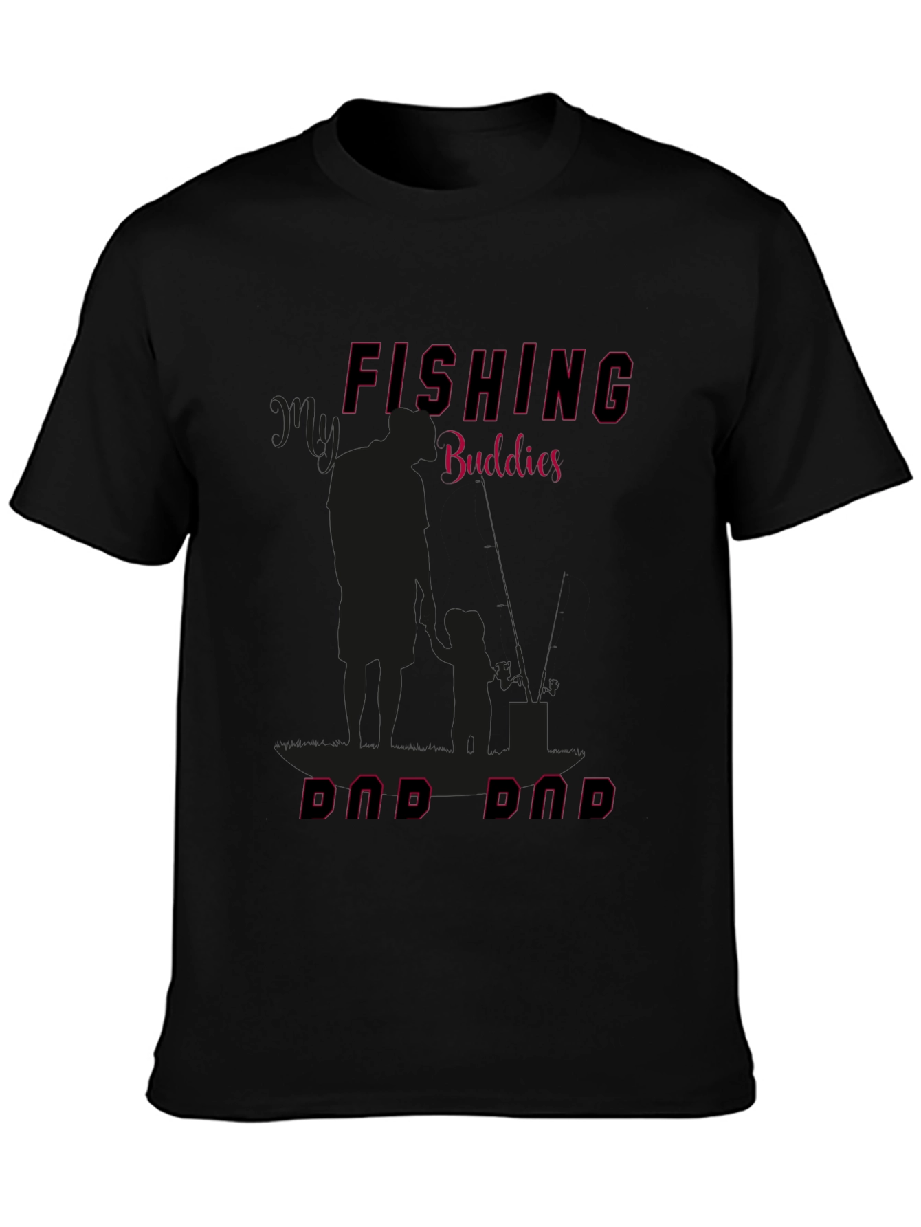 Fishing Buddies Dad Dad Graphic Tee