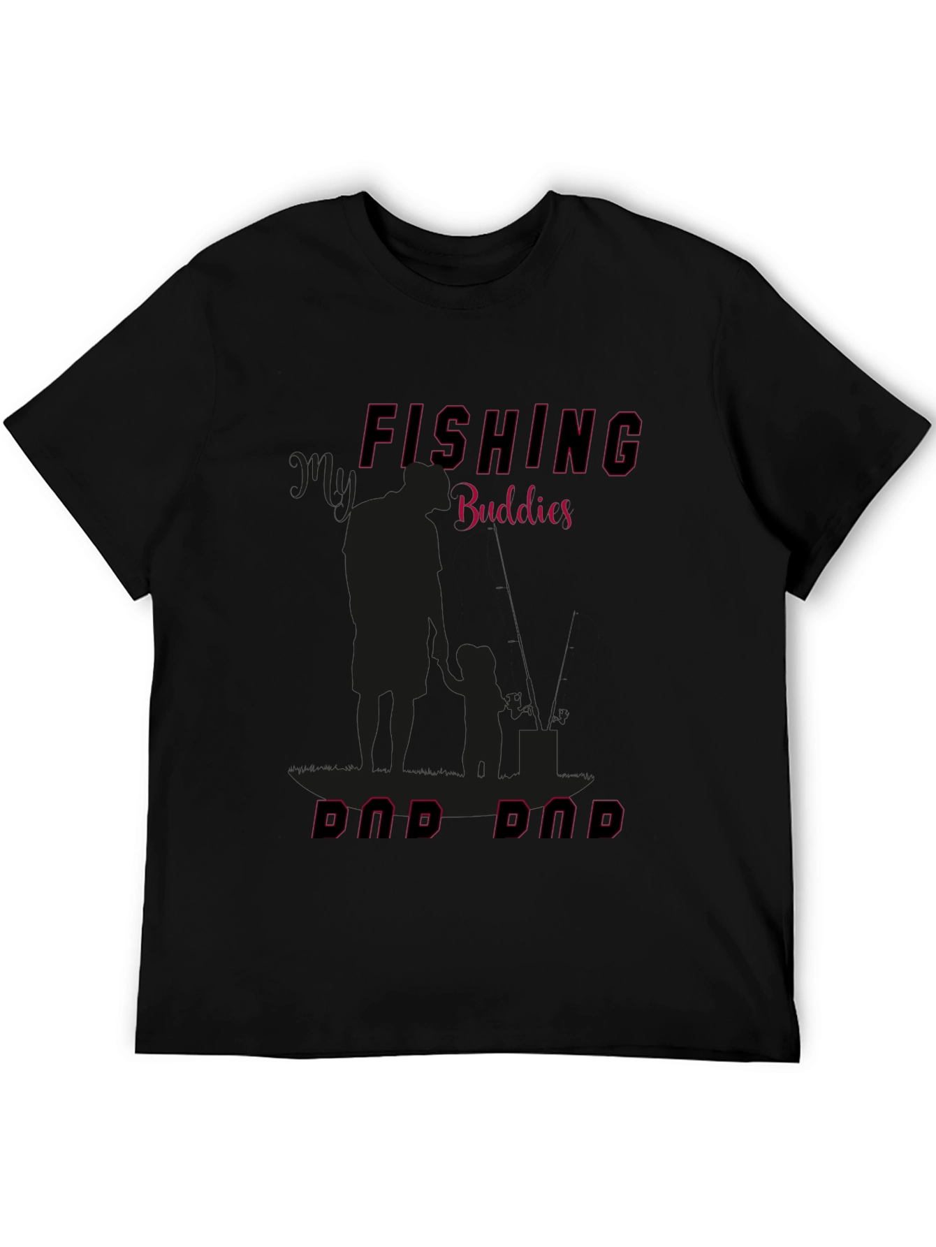 Fishing Buddies Dad Dad Graphic Tee