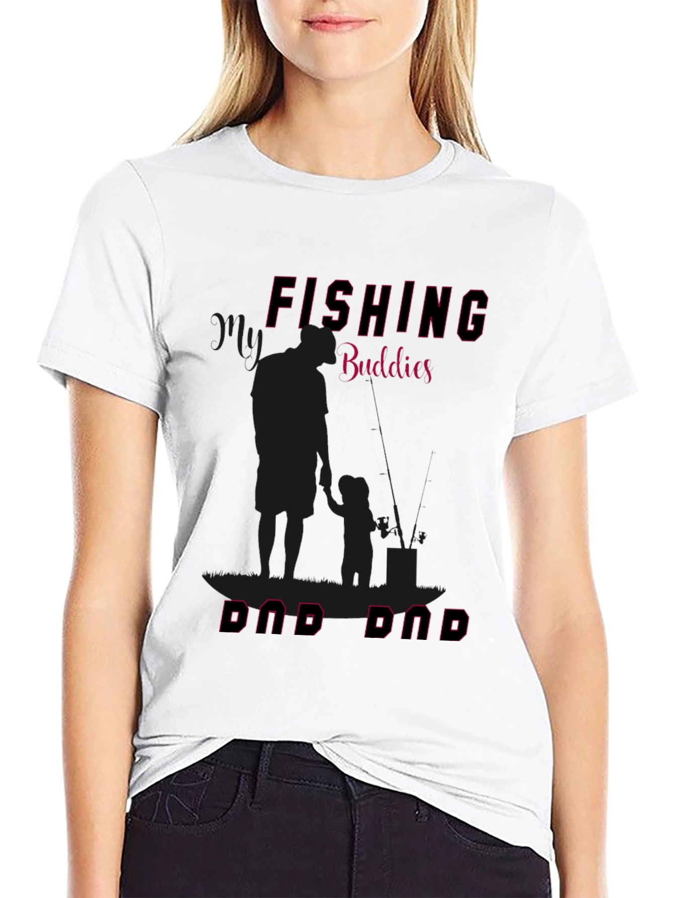 Fishing Buddies Dad Dad Graphic Tee
