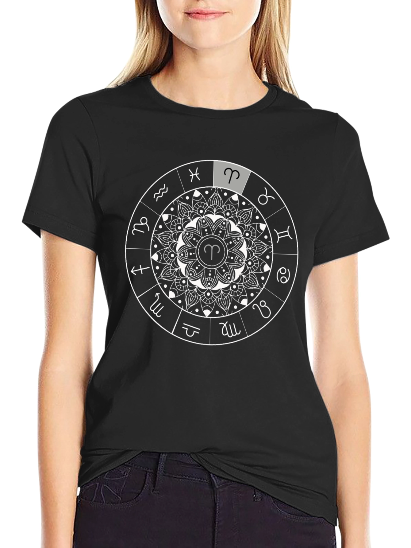 Zodiac Aries Mandala T-Shirt