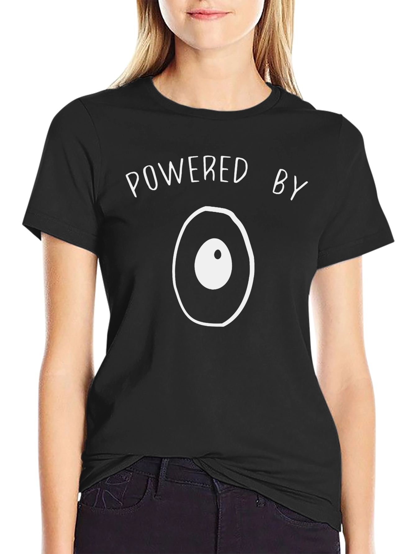 Powered by Egg T-Shirt - Novelty Foodie Tee