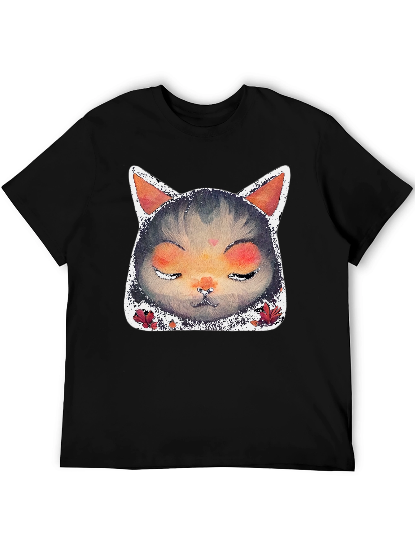 Zen Cat Graphic Tee - Unisex Black T-Shirt