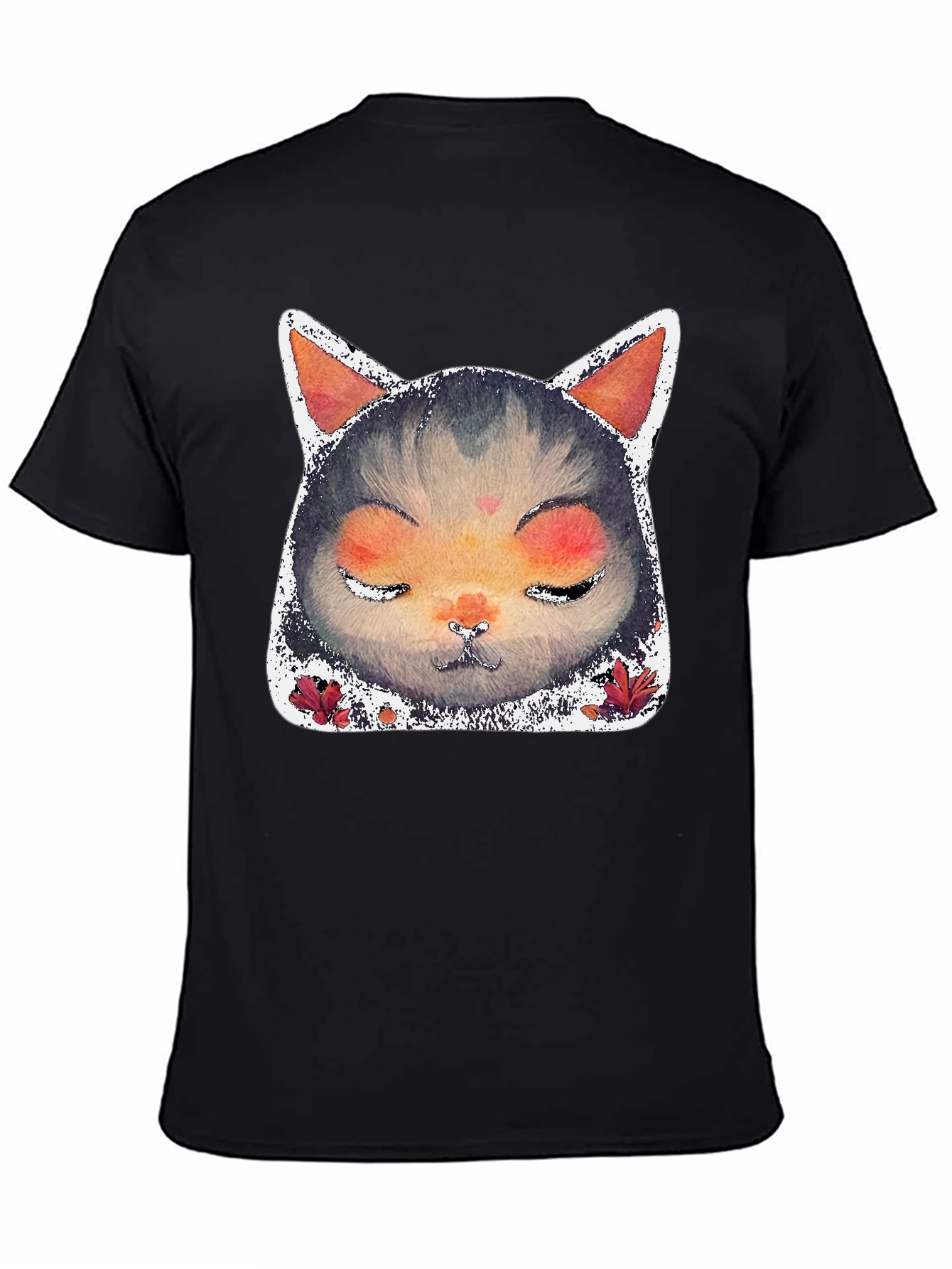 Zen Cat Graphic Tee - Unisex Black T-Shirt