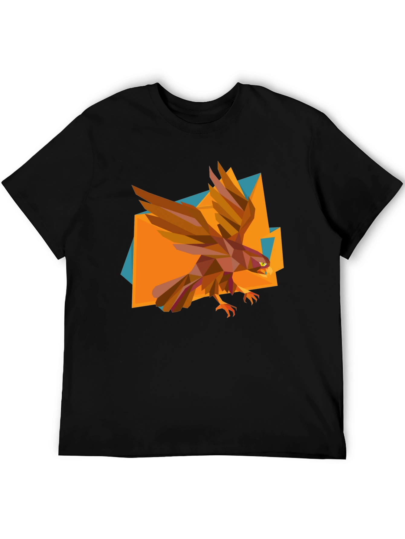 Geometric Eagle Graphic Tee - Modern Mens T-Shirt