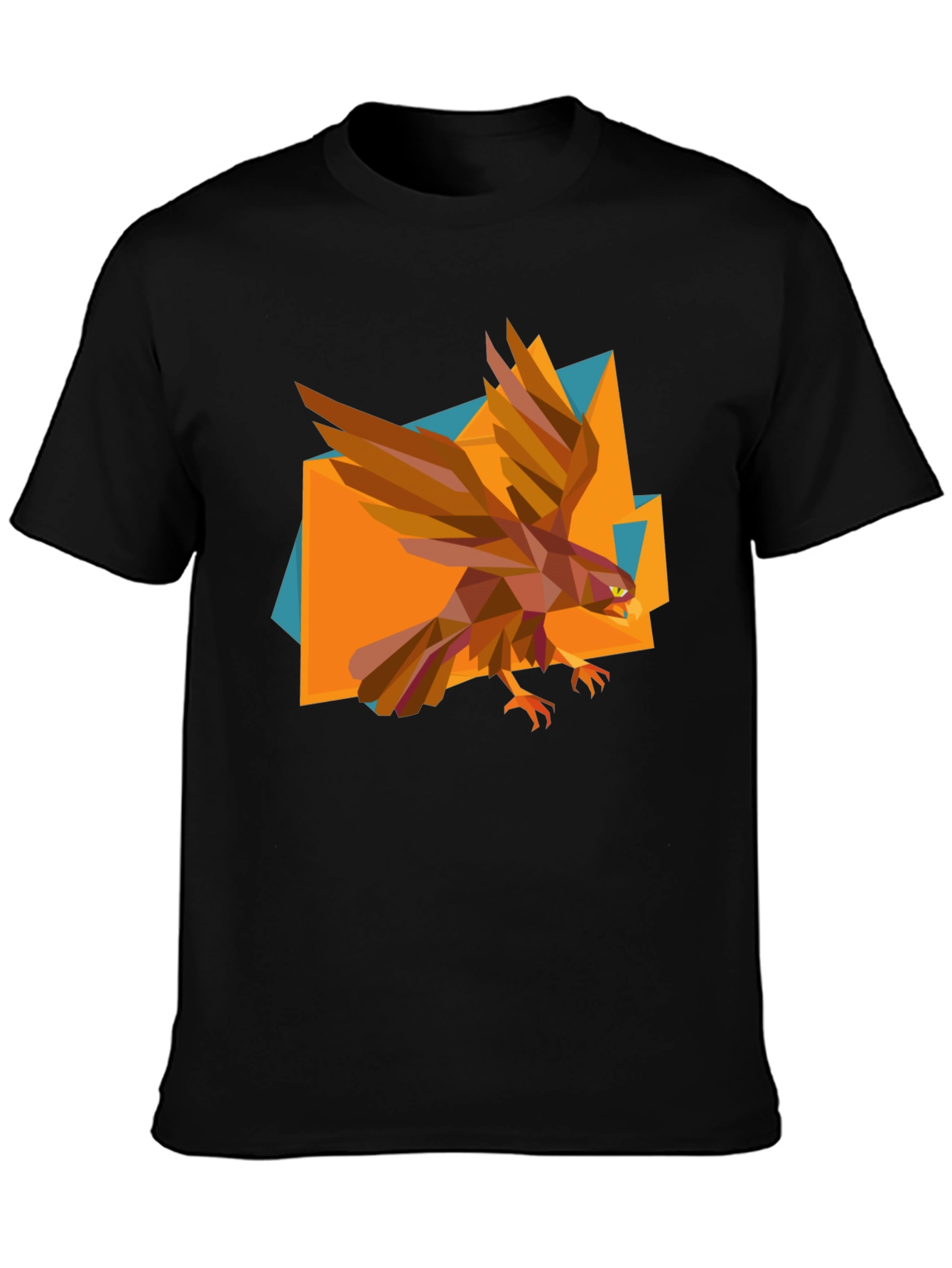 Geometric Eagle Graphic Tee - Modern Mens T-Shirt