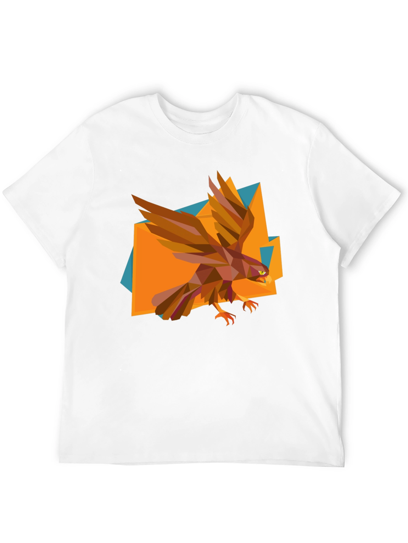 Geometric Eagle Graphic Tee - Modern Mens T-Shirt