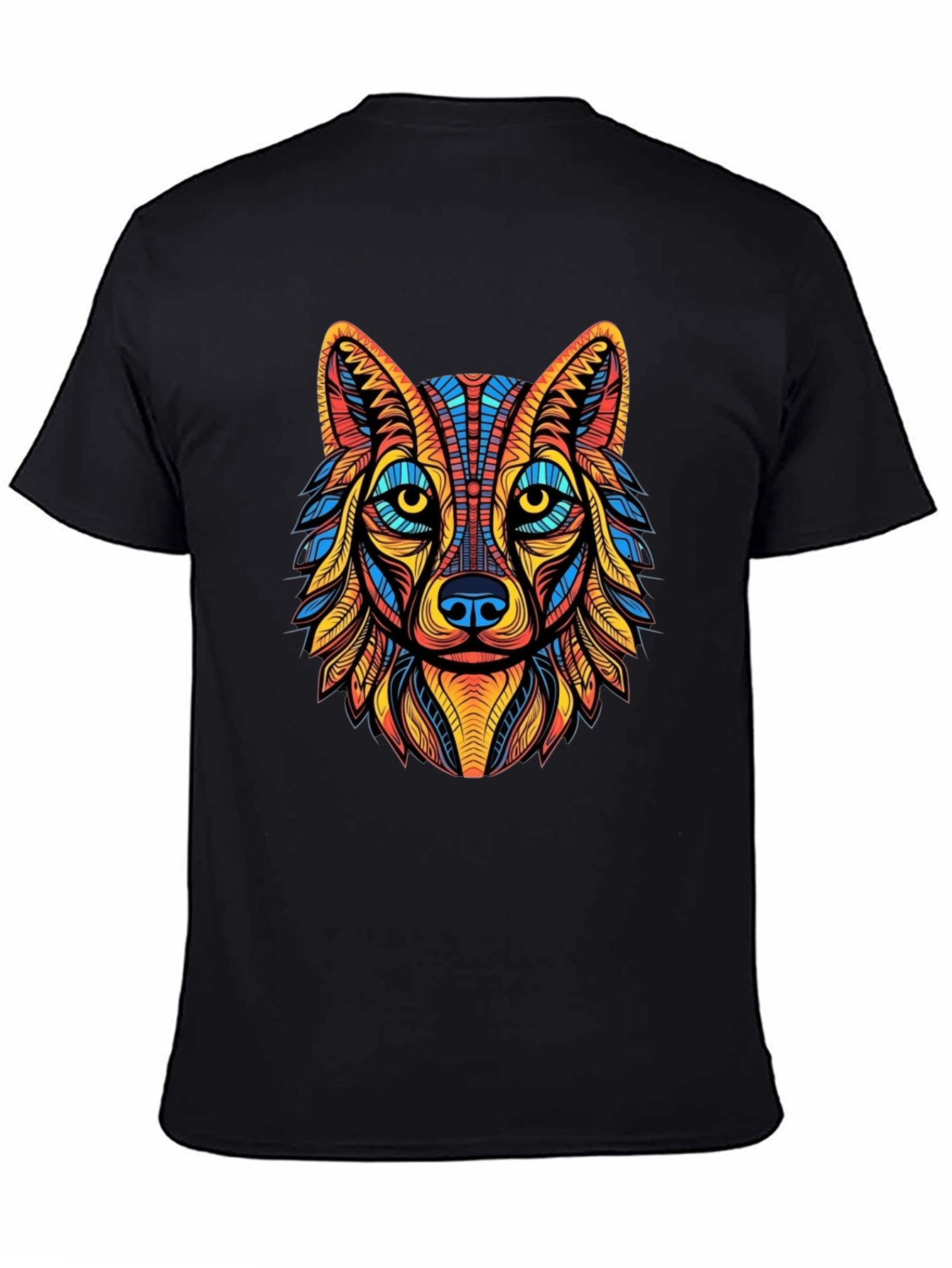 Wolf Graphic Tee - Artistic Mens T-Shirt
