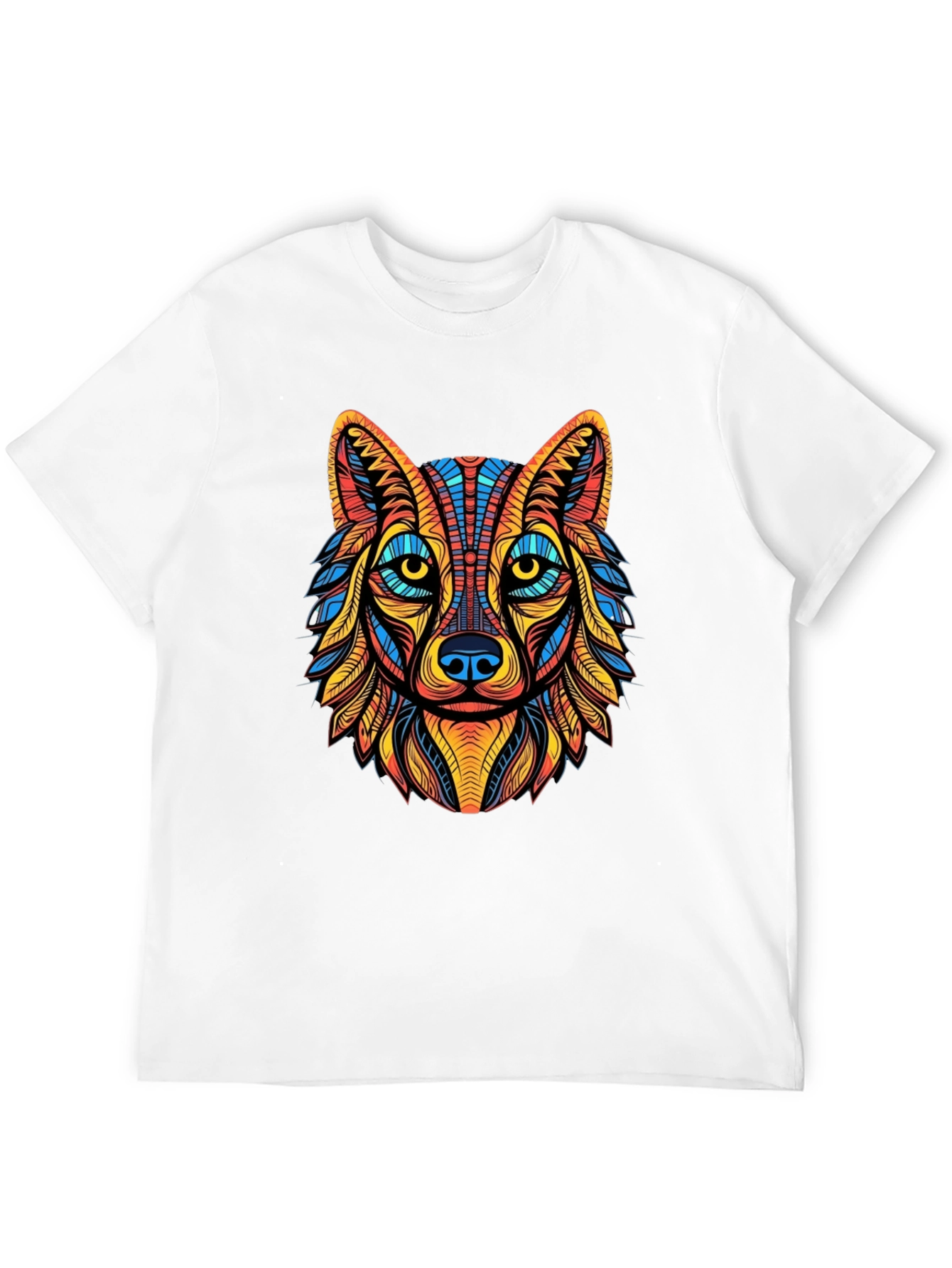 Wolf Graphic Tee - Artistic Mens T-Shirt