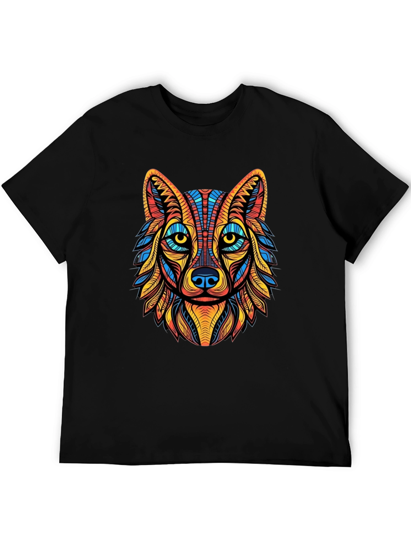 Wolf Graphic Tee - Artistic Mens T-Shirt