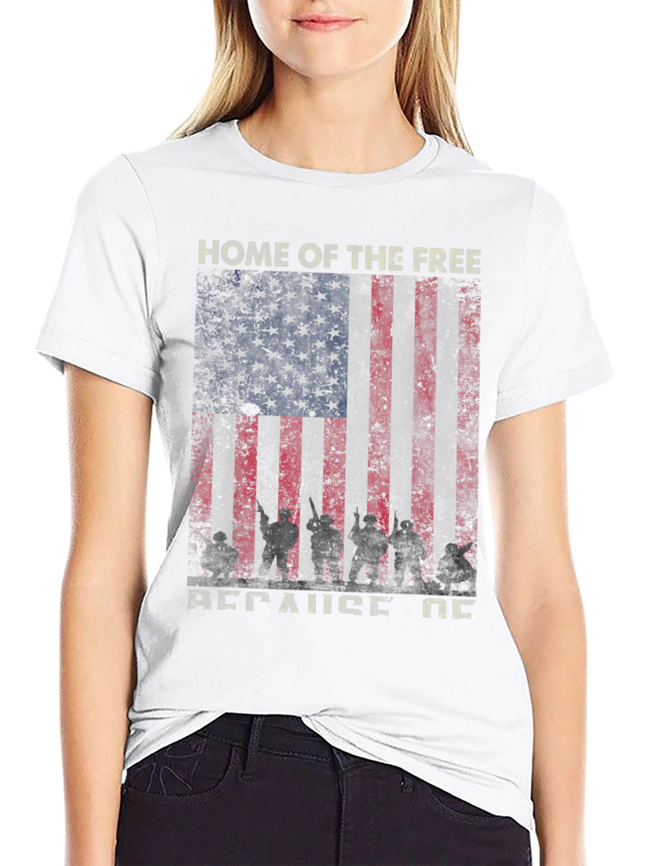 Home Of The Free Patriotic T-Shirt