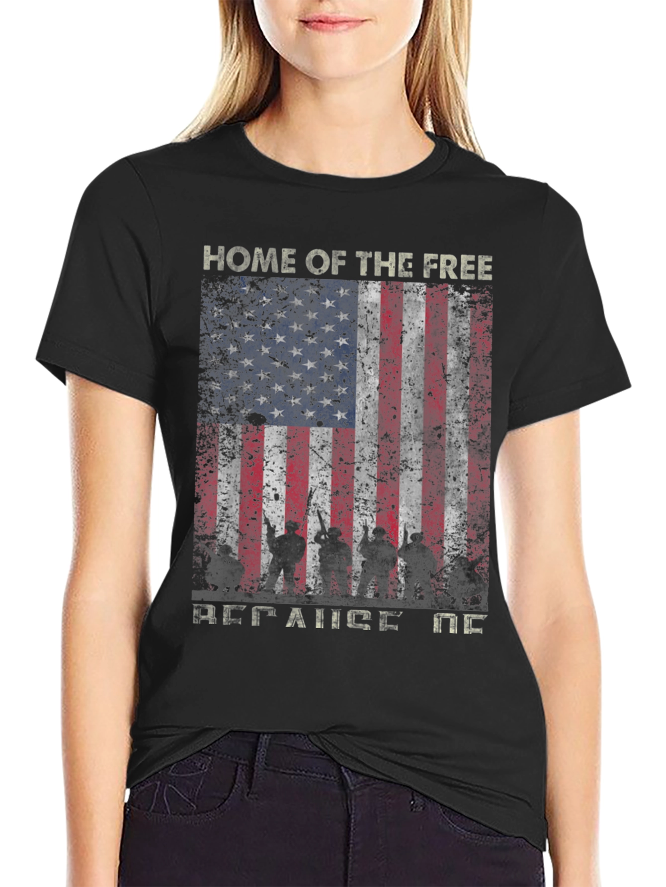 Home Of The Free Patriotic T-Shirt