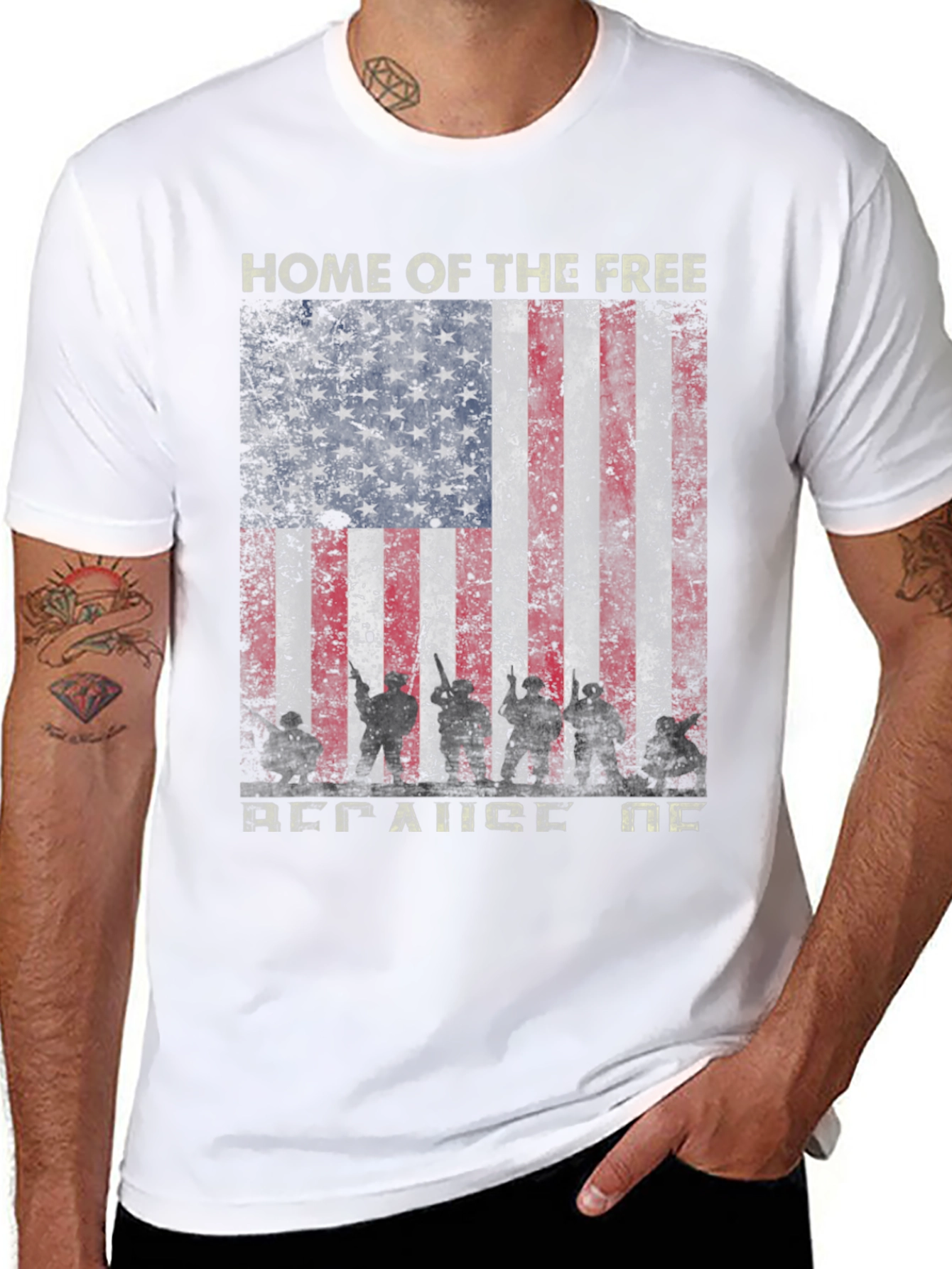 Home Of The Free Patriotic T-Shirt