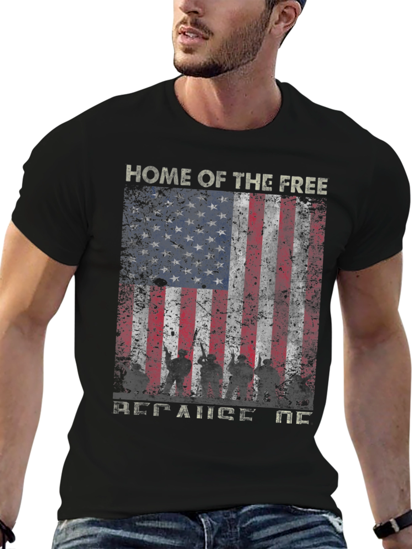 Home Of The Free Patriotic T-Shirt