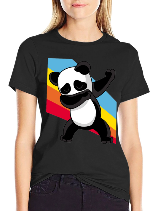 Dabbing Panda Graphic Tee - Stylish Black T-Shirt