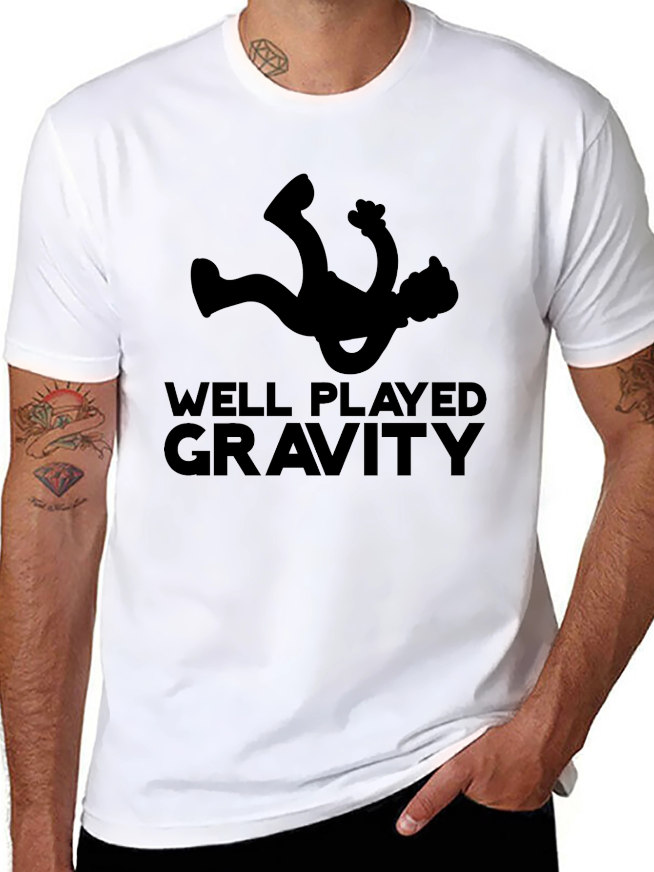 Well Played Gravity Black Graphic Tee Shirt