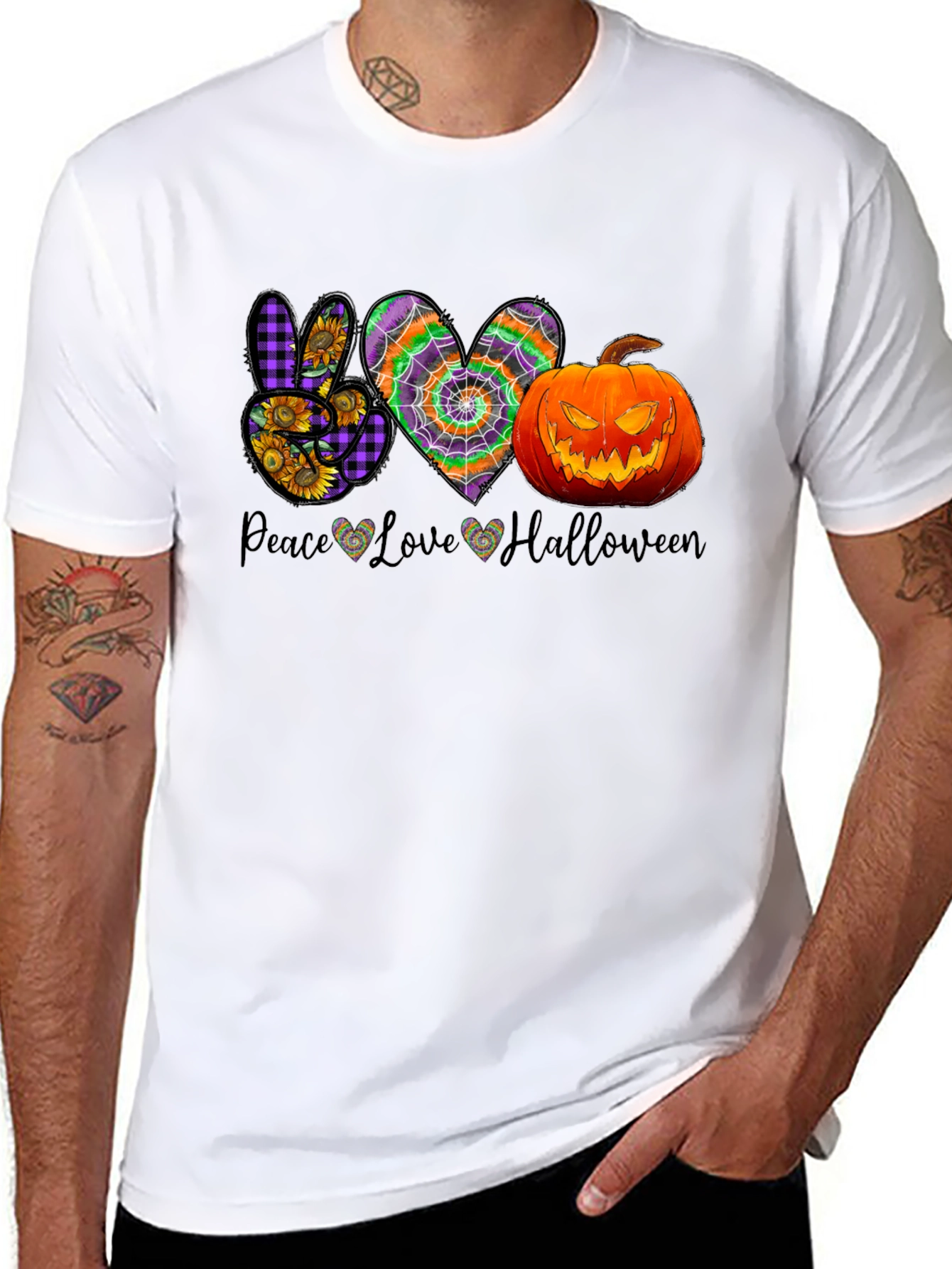 Peace Love Halloween T-Shirt