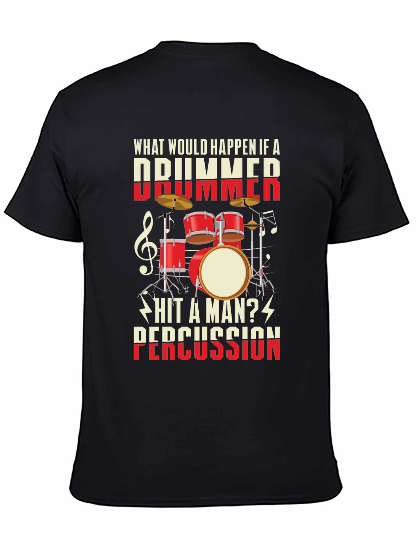 Drummer Percussion T-Shirt - Music Lover Tee