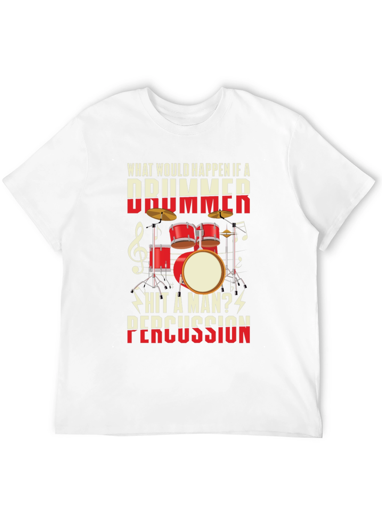 Drummer Percussion T-Shirt - Music Lover Tee