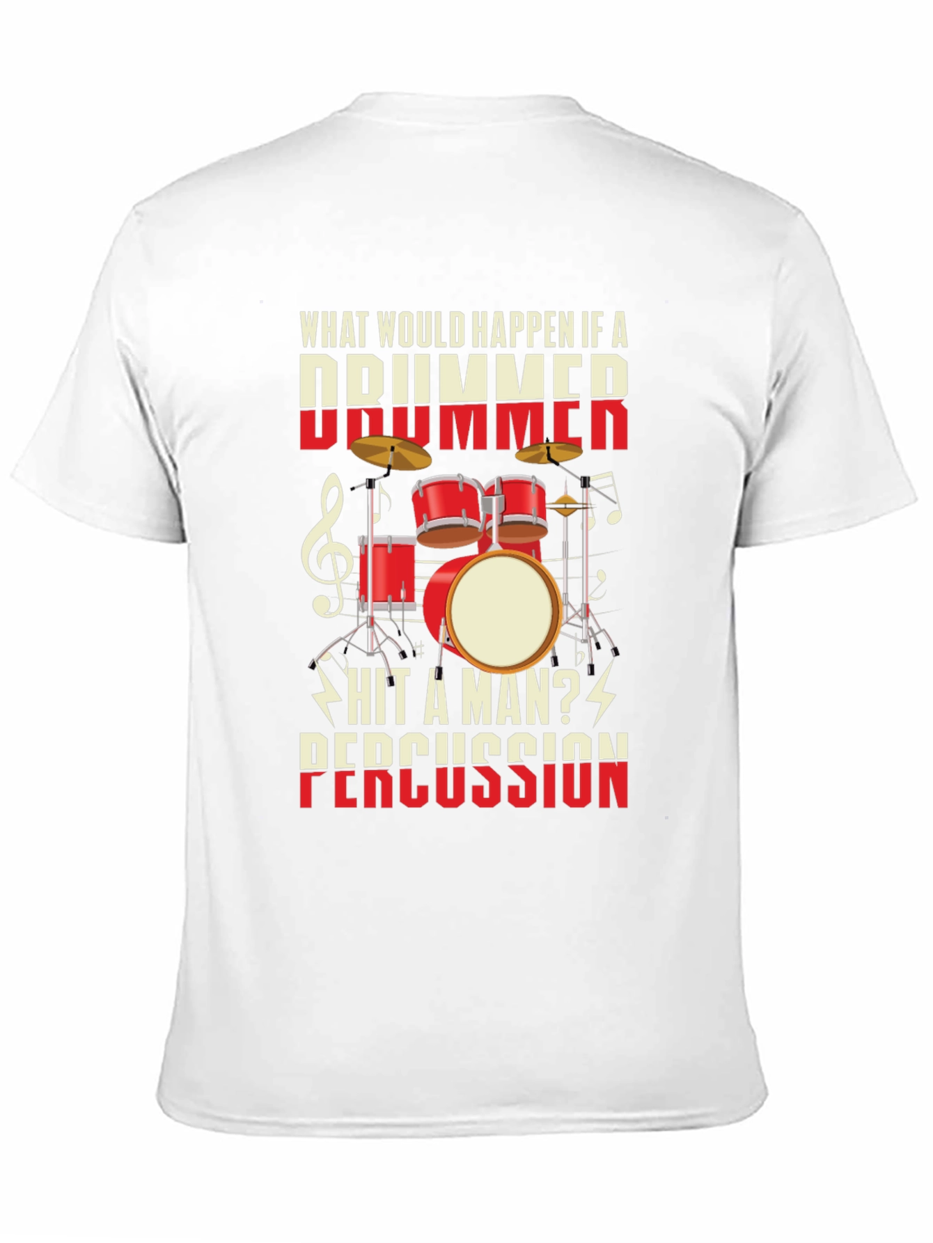 Drummer Percussion T-Shirt - Music Lover Tee