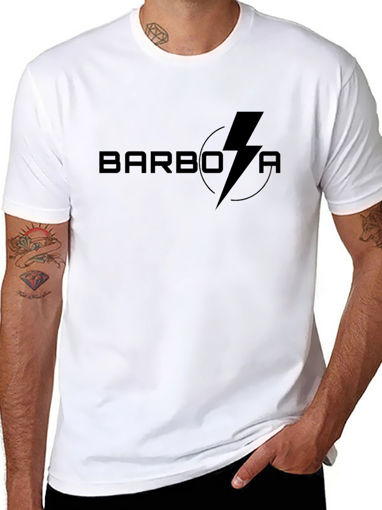 Barbosa Lightning Bolt Graphic Black T-Shirt