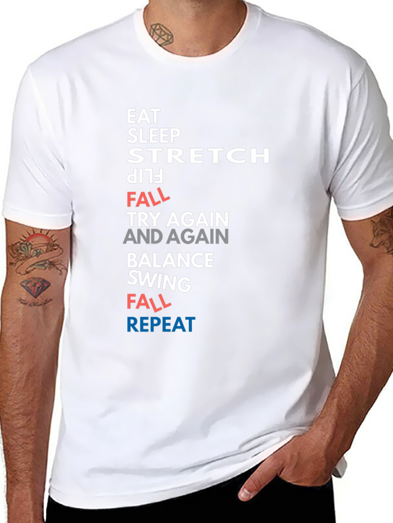 Eat Sleep Stretch Repeat T-Shirt