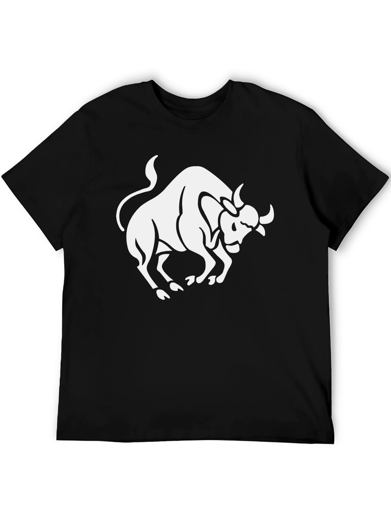 Black Taurus Graphic Tee - Bold Zodiac Style