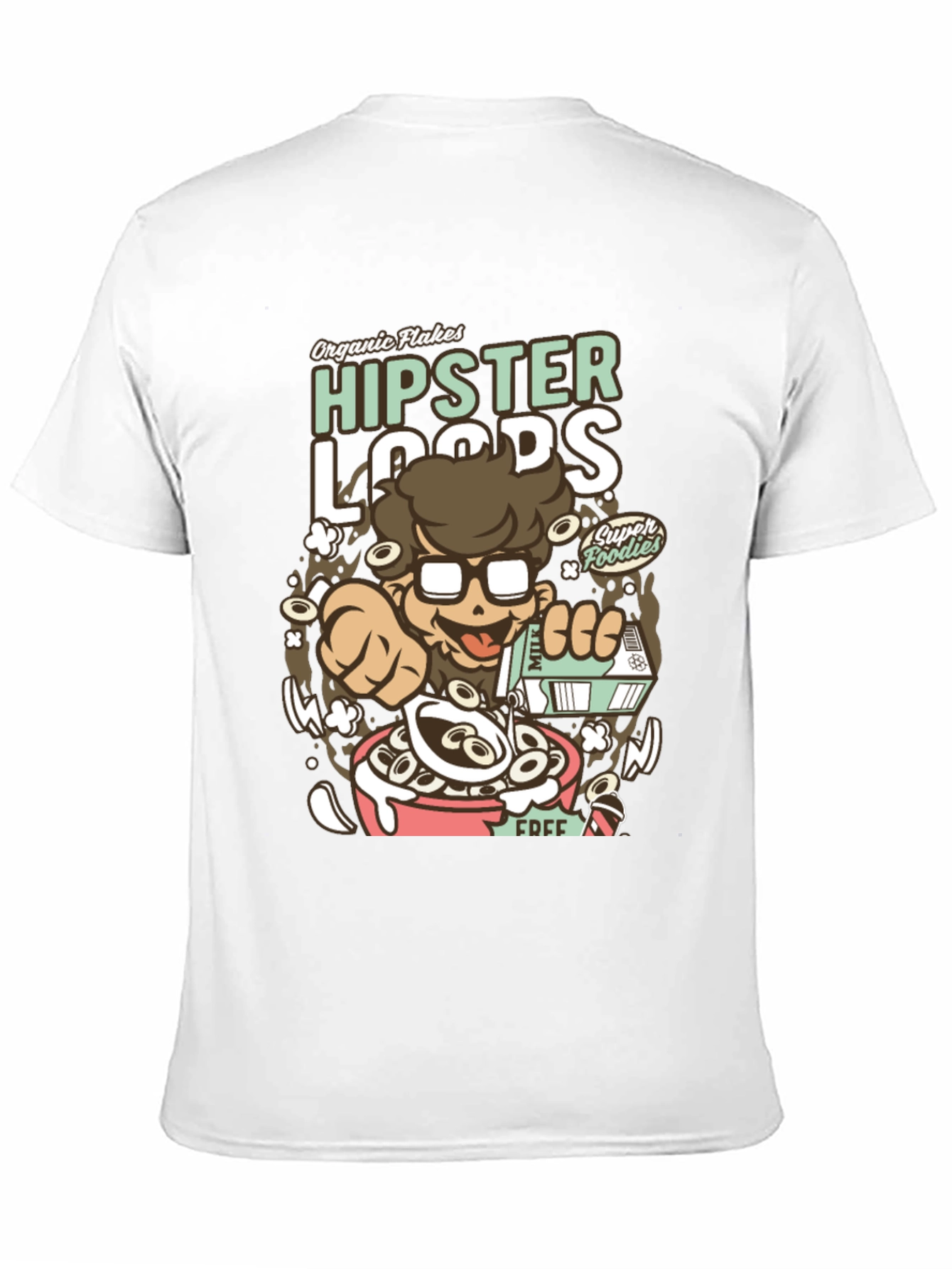 Hipster Loops Graphic Tee - Cereal Lover T-Shirt