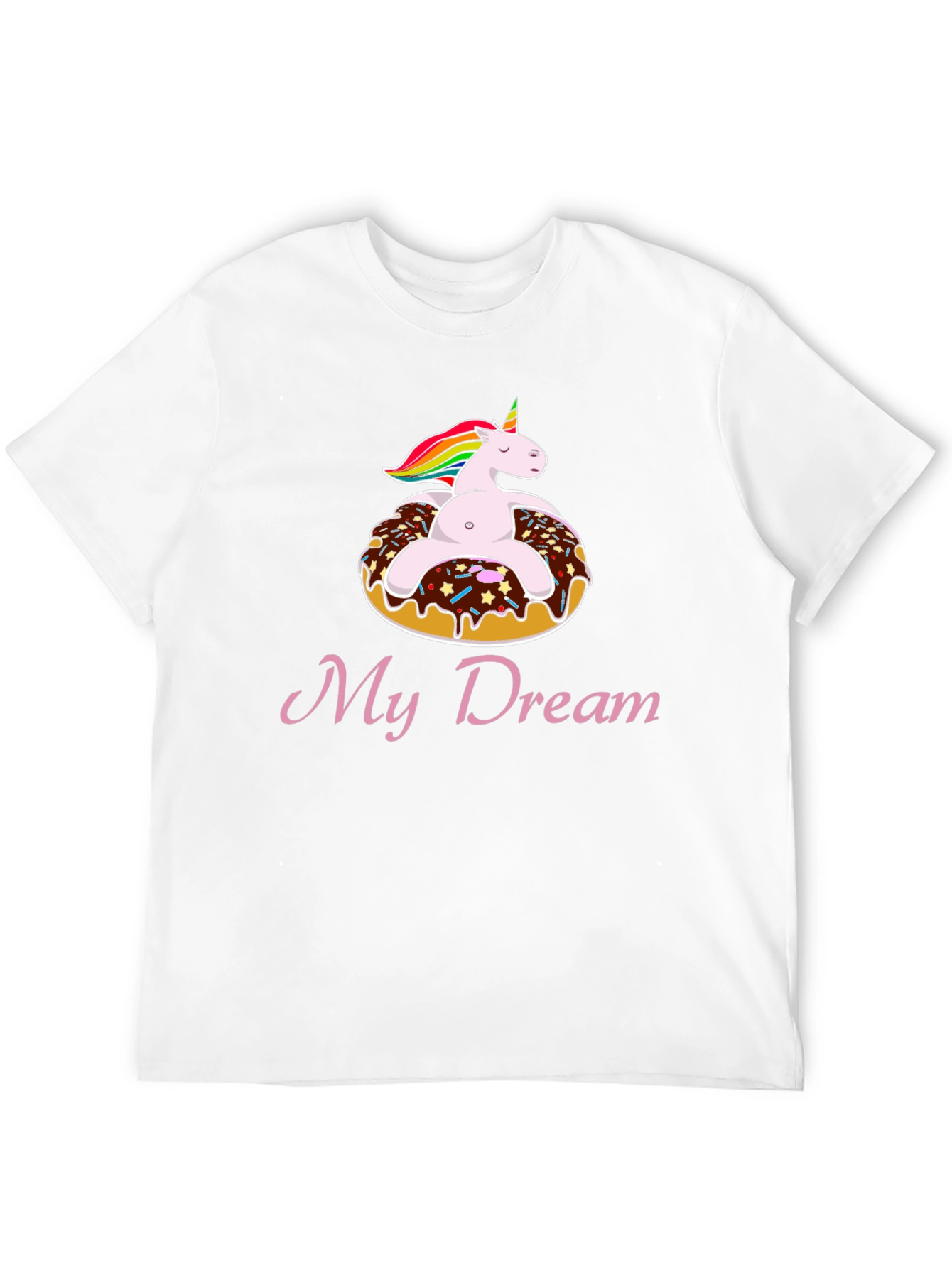 Unicorn Donut My Dream Black T-Shirt