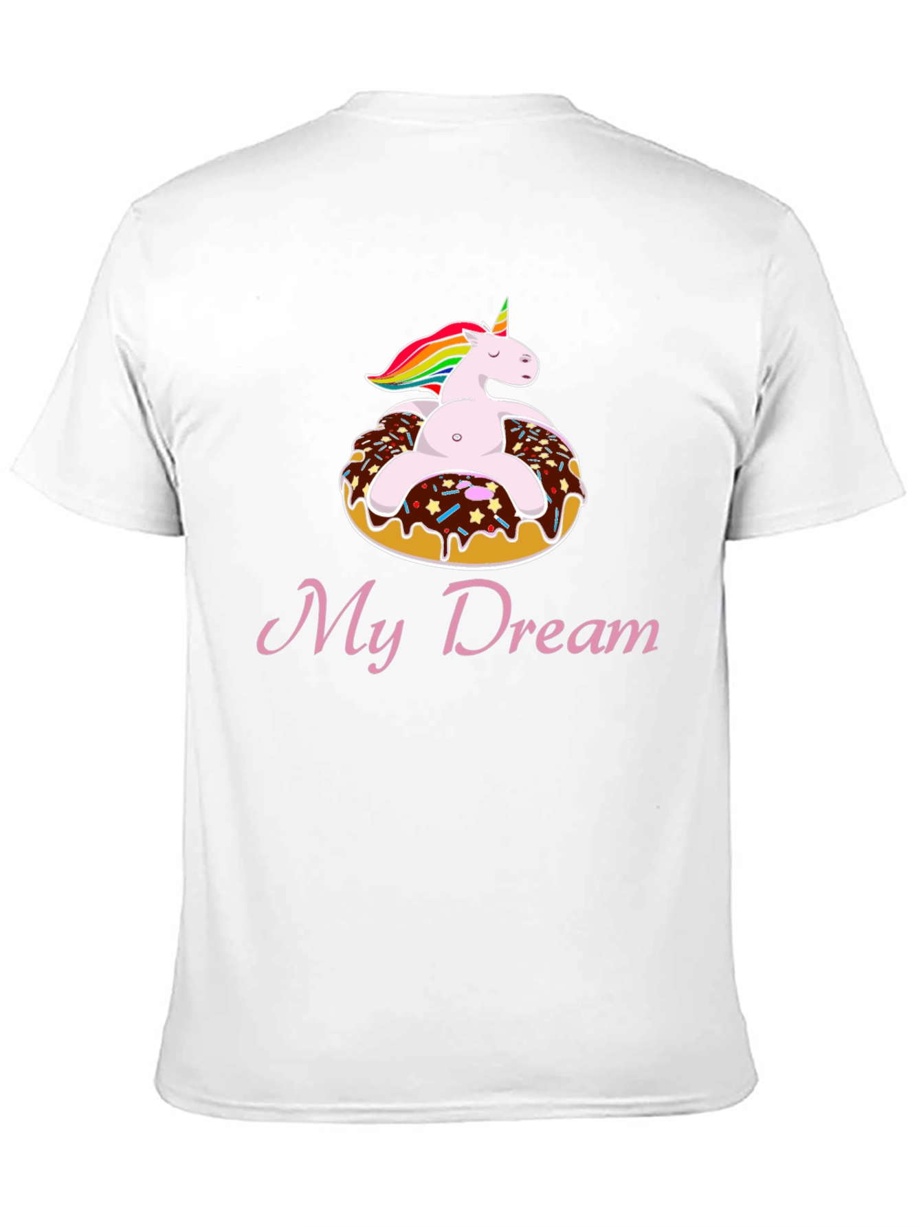 Unicorn Donut My Dream Black T-Shirt