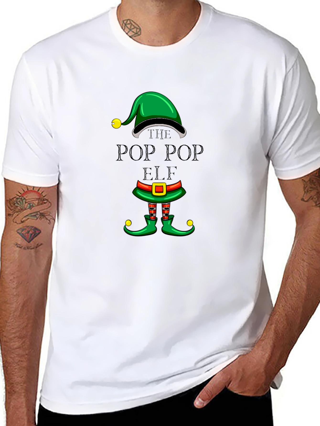 Pop Pop Elf Christmas T-Shirt