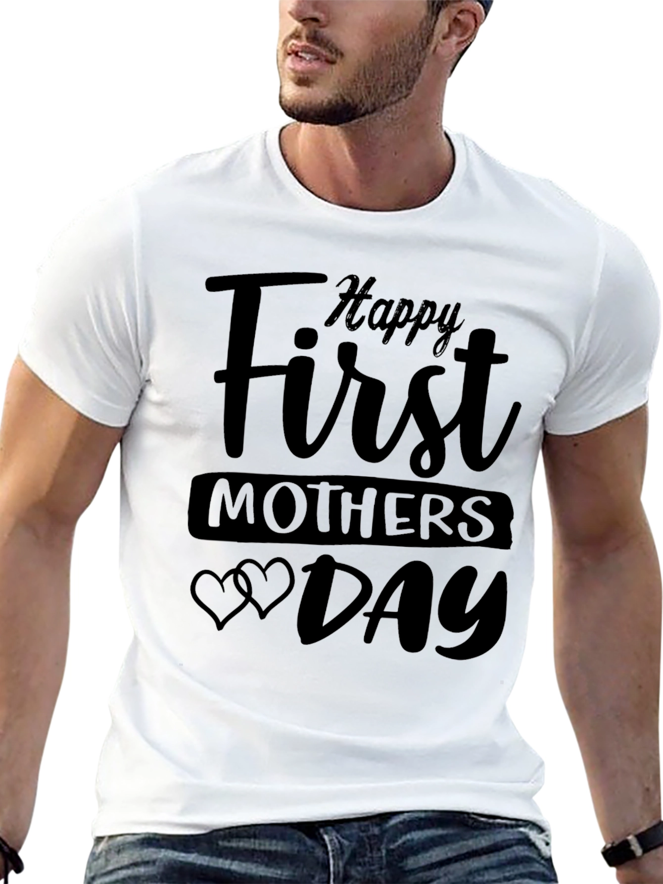 Happy First Mothers Day Black T-Shirt