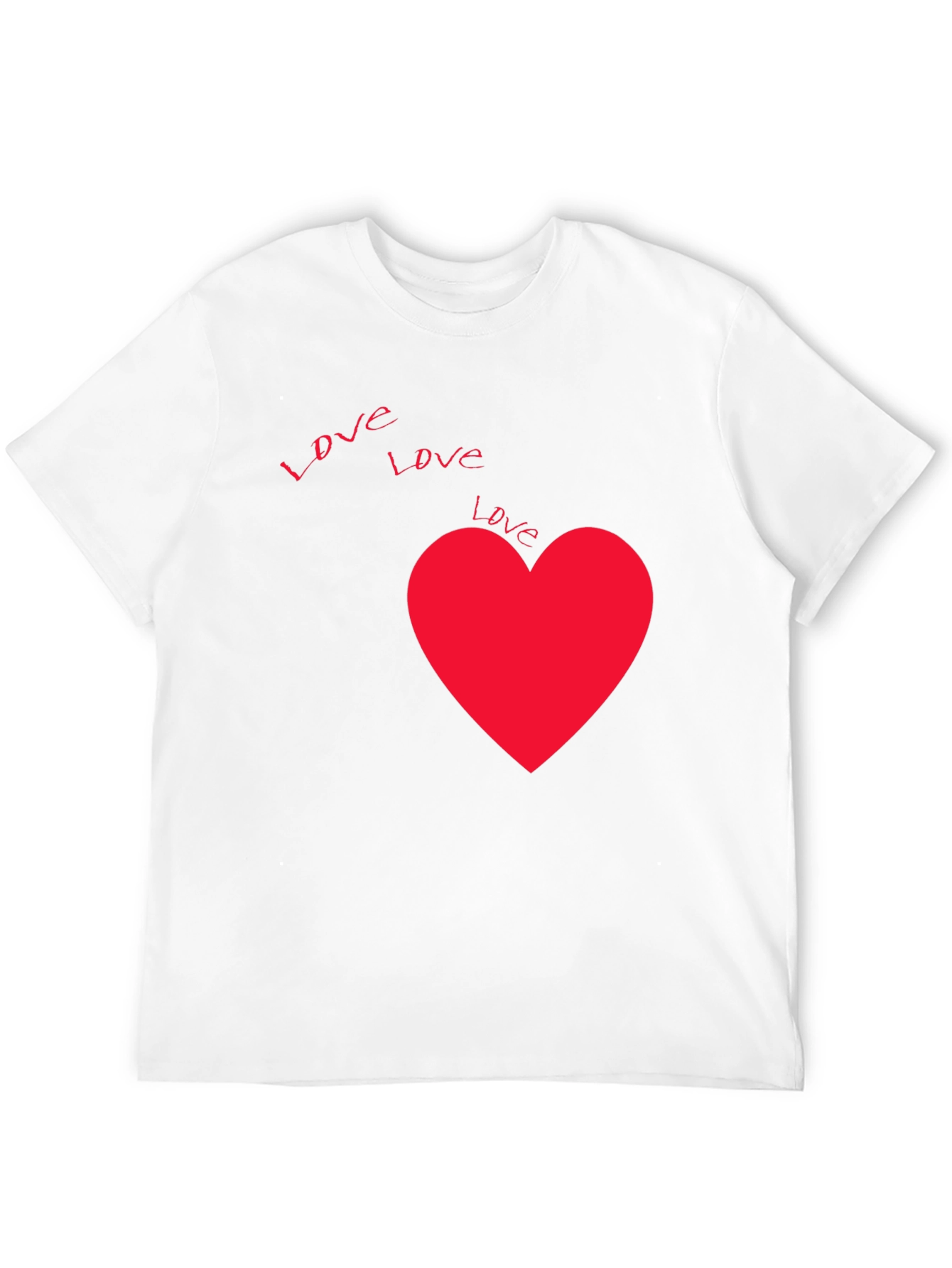 Love Heart Graphic Tee - Black Casual T-Shirt