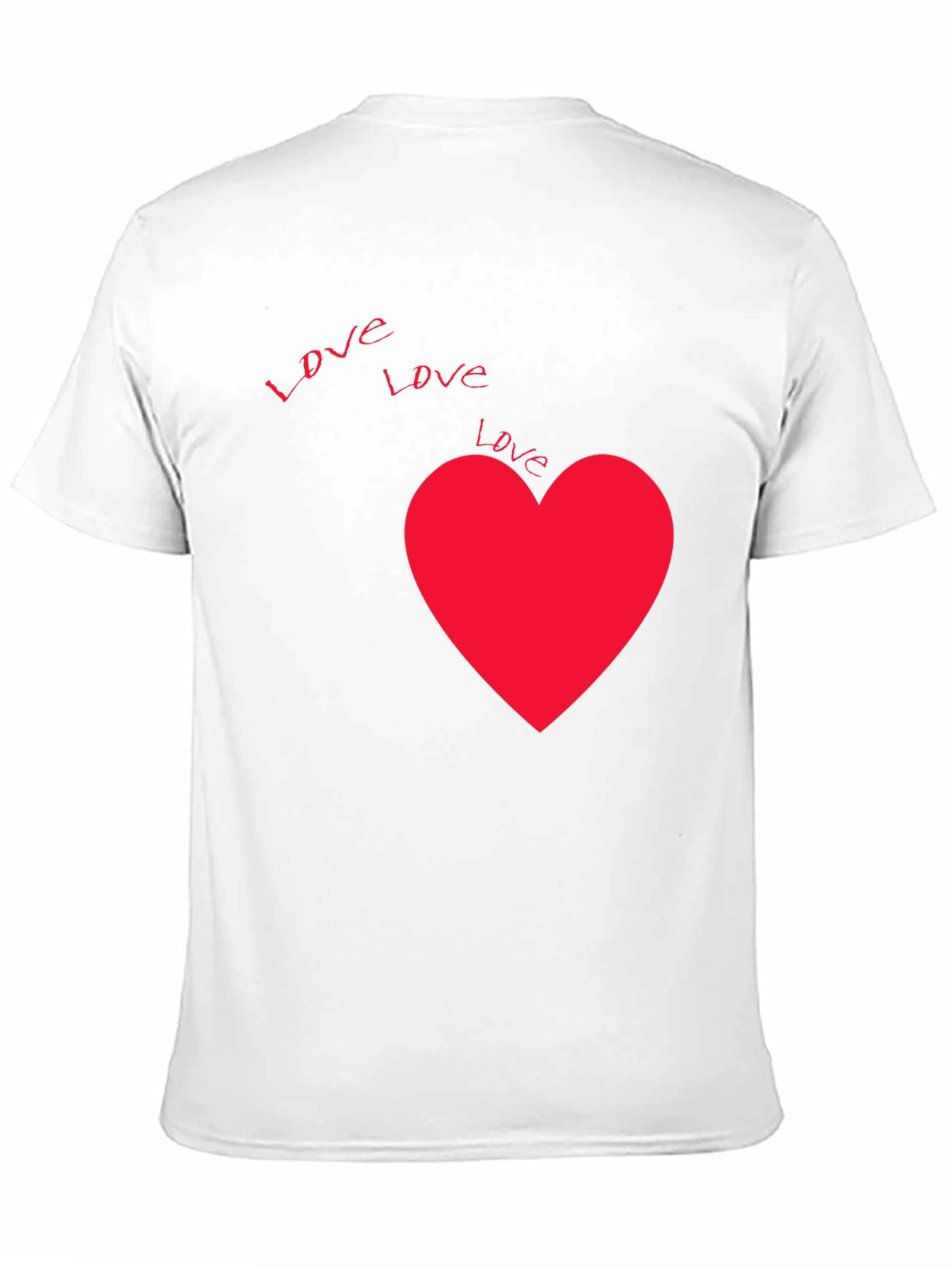Love Heart Graphic Tee - Black Casual T-Shirt