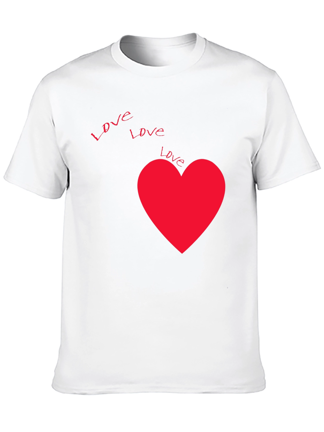 Love Heart Graphic Tee - Black Casual T-Shirt