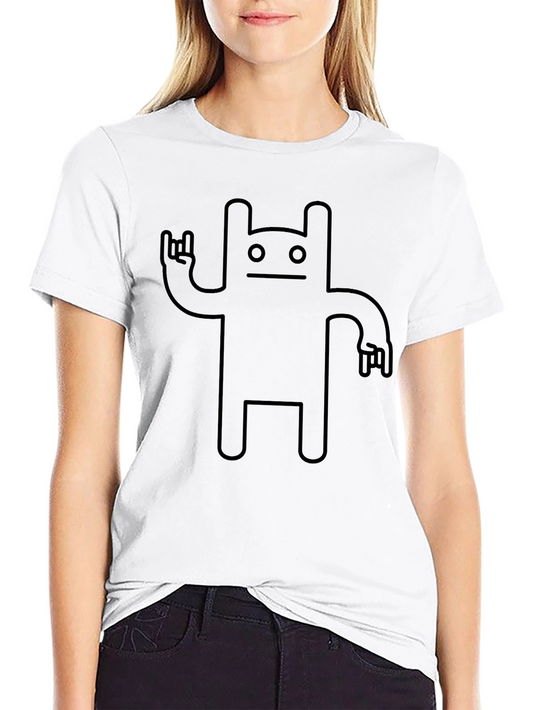 Cool Graphic T-Shirt - Rock On Robot Design