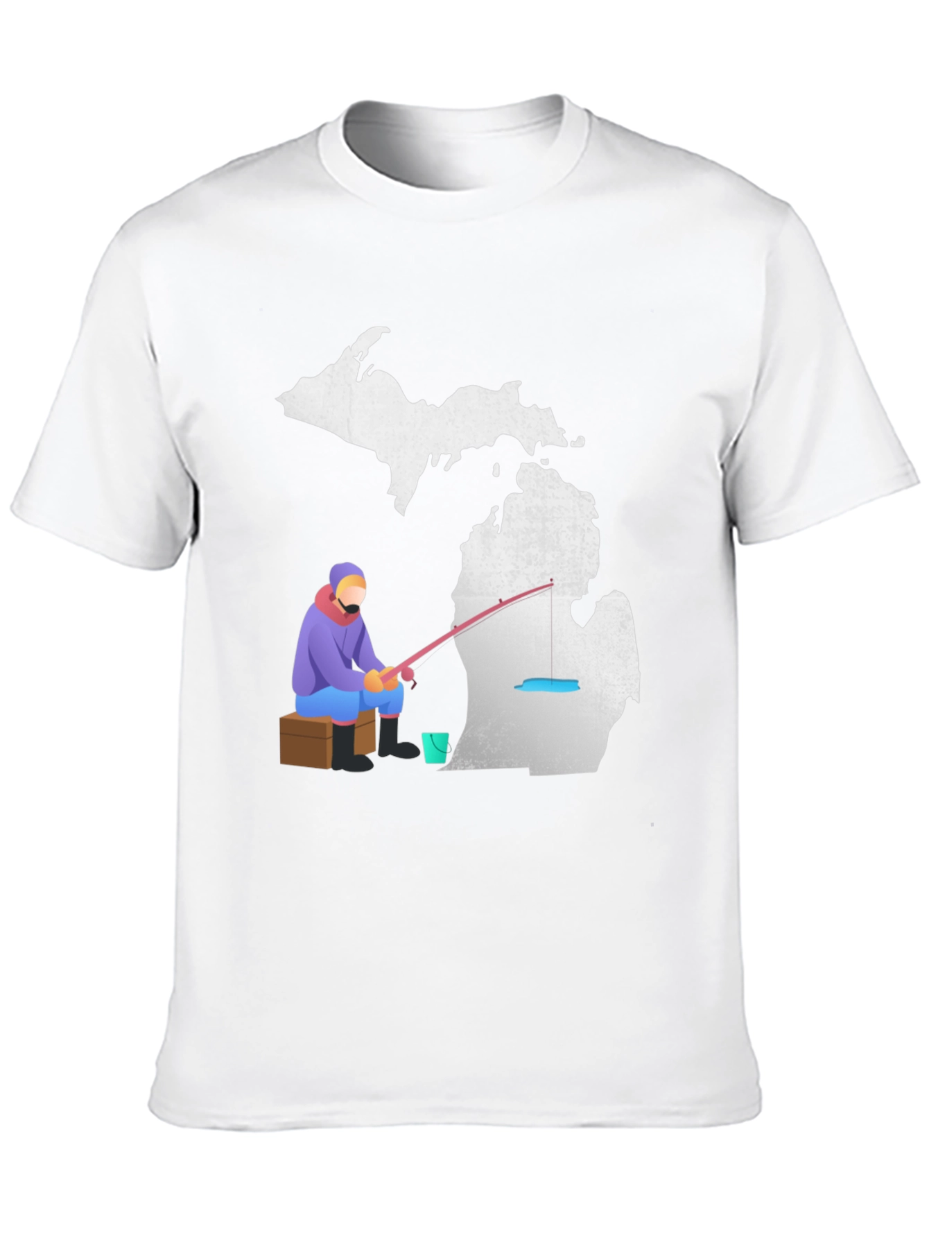 Michigan Fishing Graphic Tee - Black