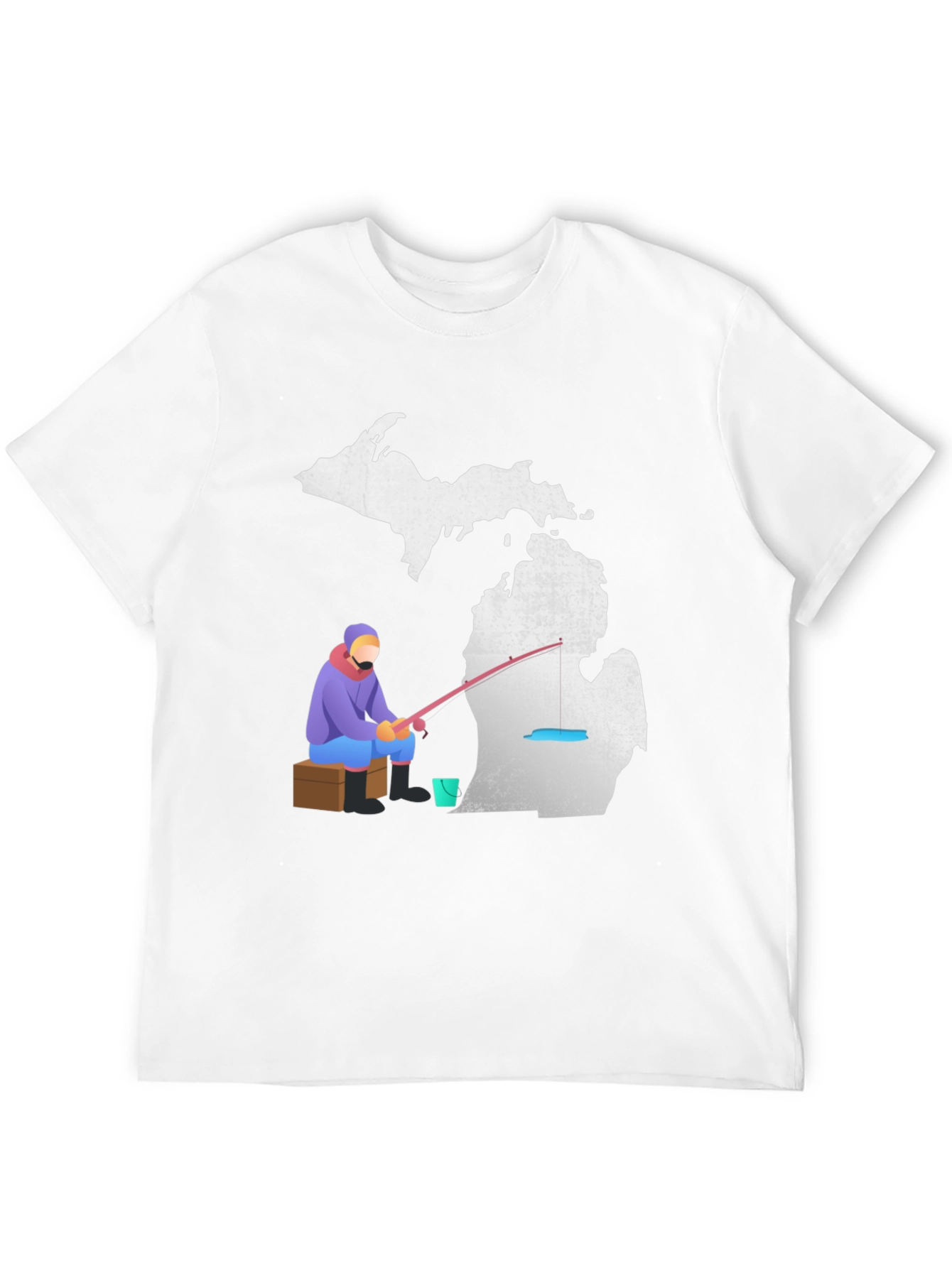 Michigan Fishing Graphic Tee - Black