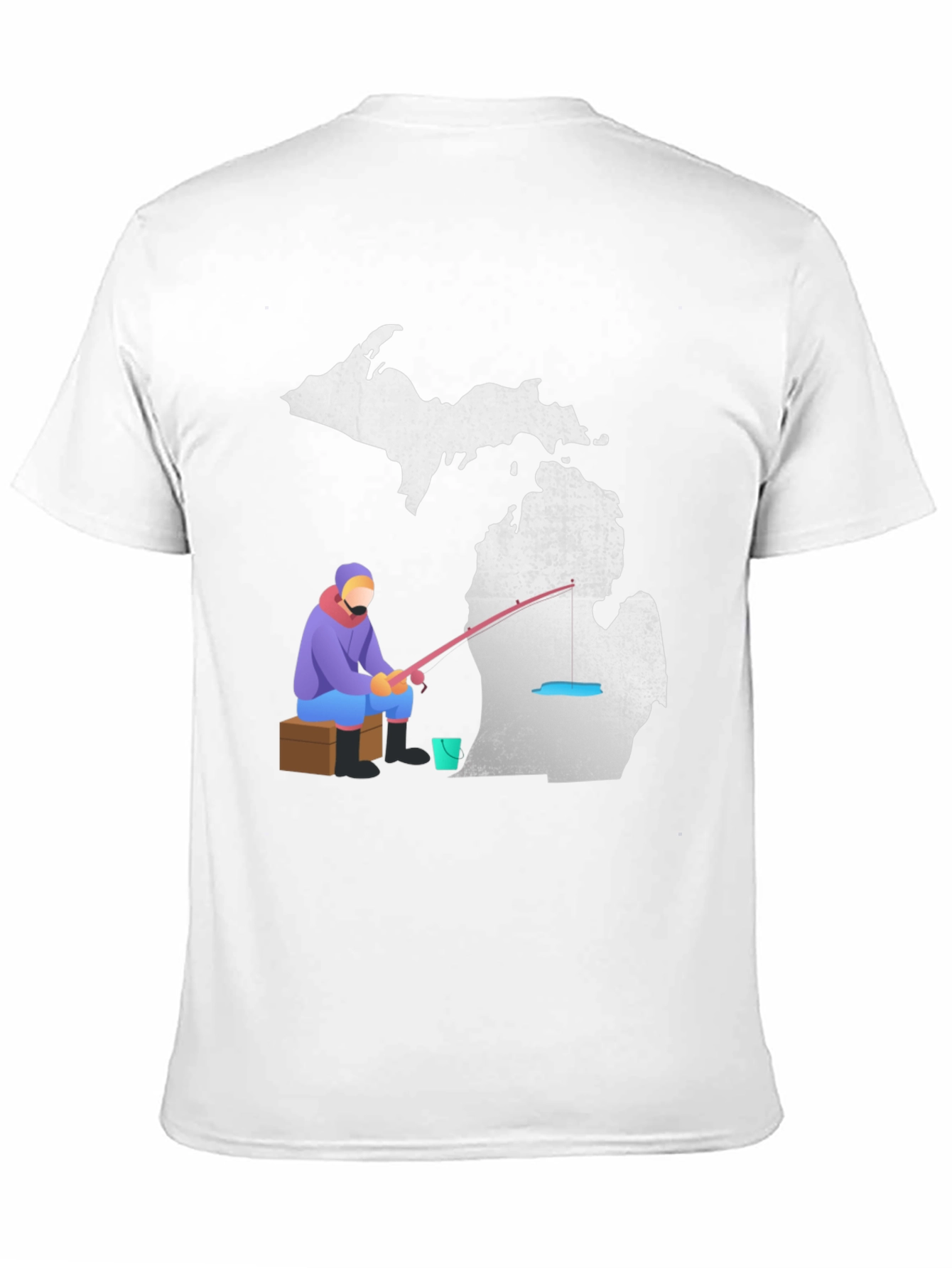 Michigan Fishing Graphic Tee - Black