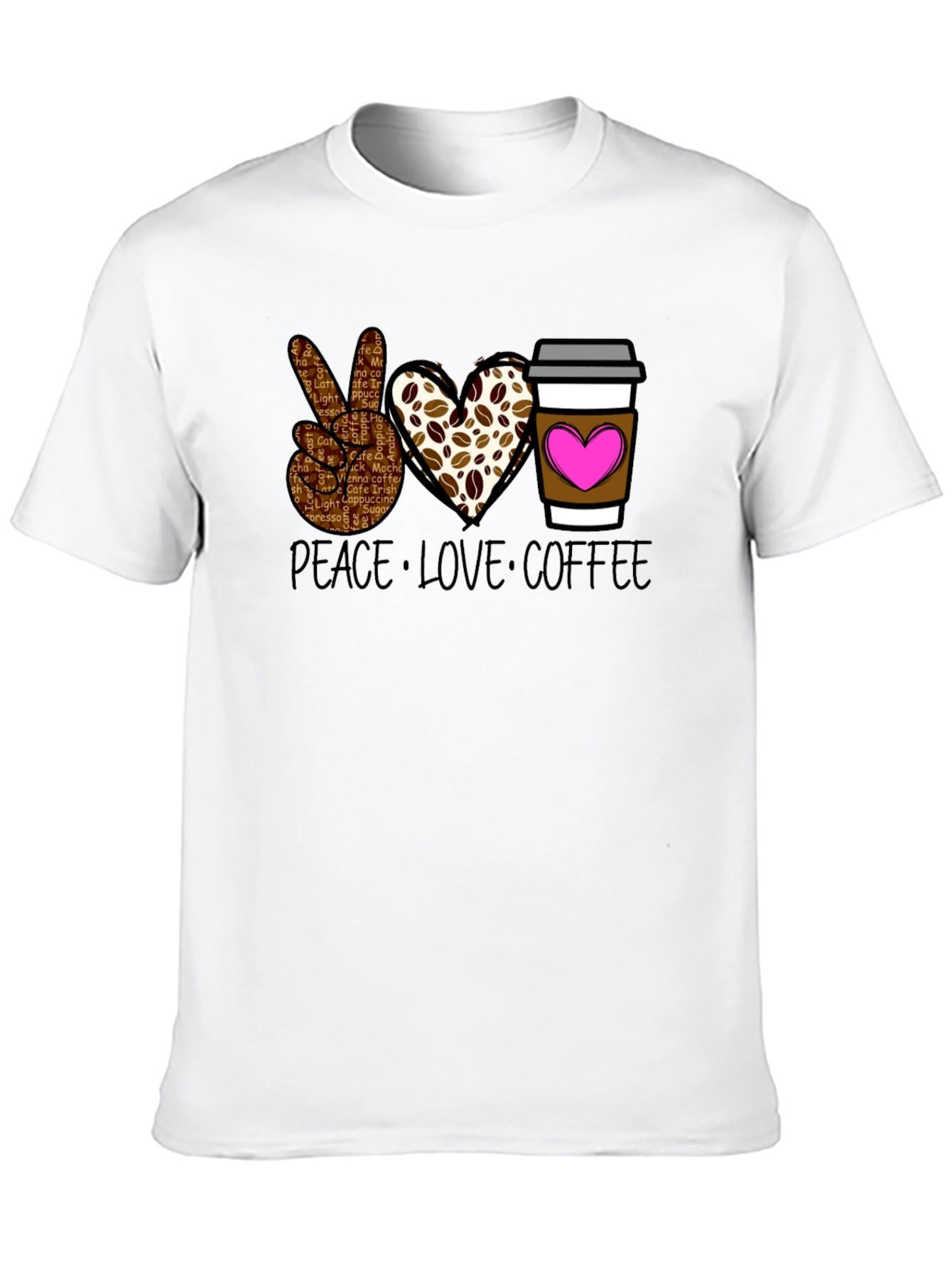 Peace Love Coffee Graphic Tee