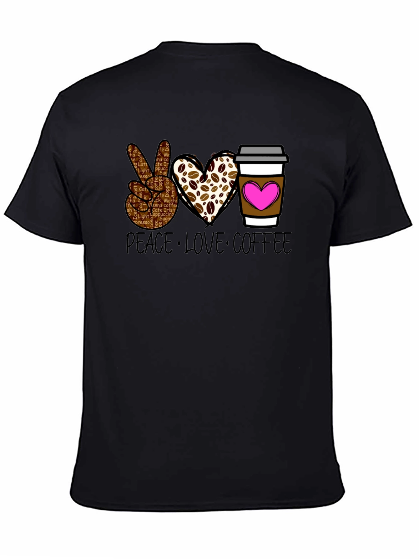 Peace Love Coffee Graphic Tee