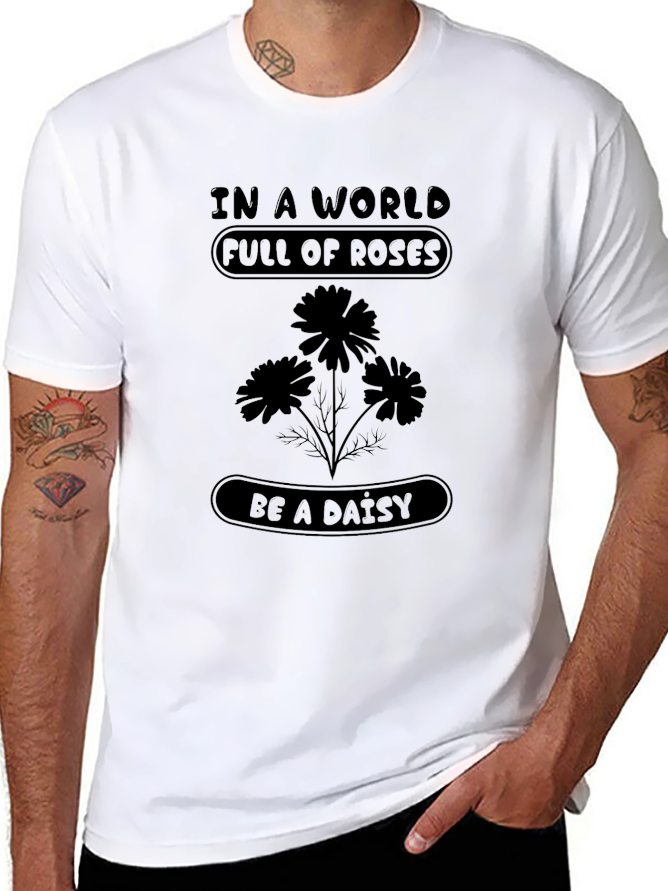 Be a Daisy T-Shirt - Unique Floral Design